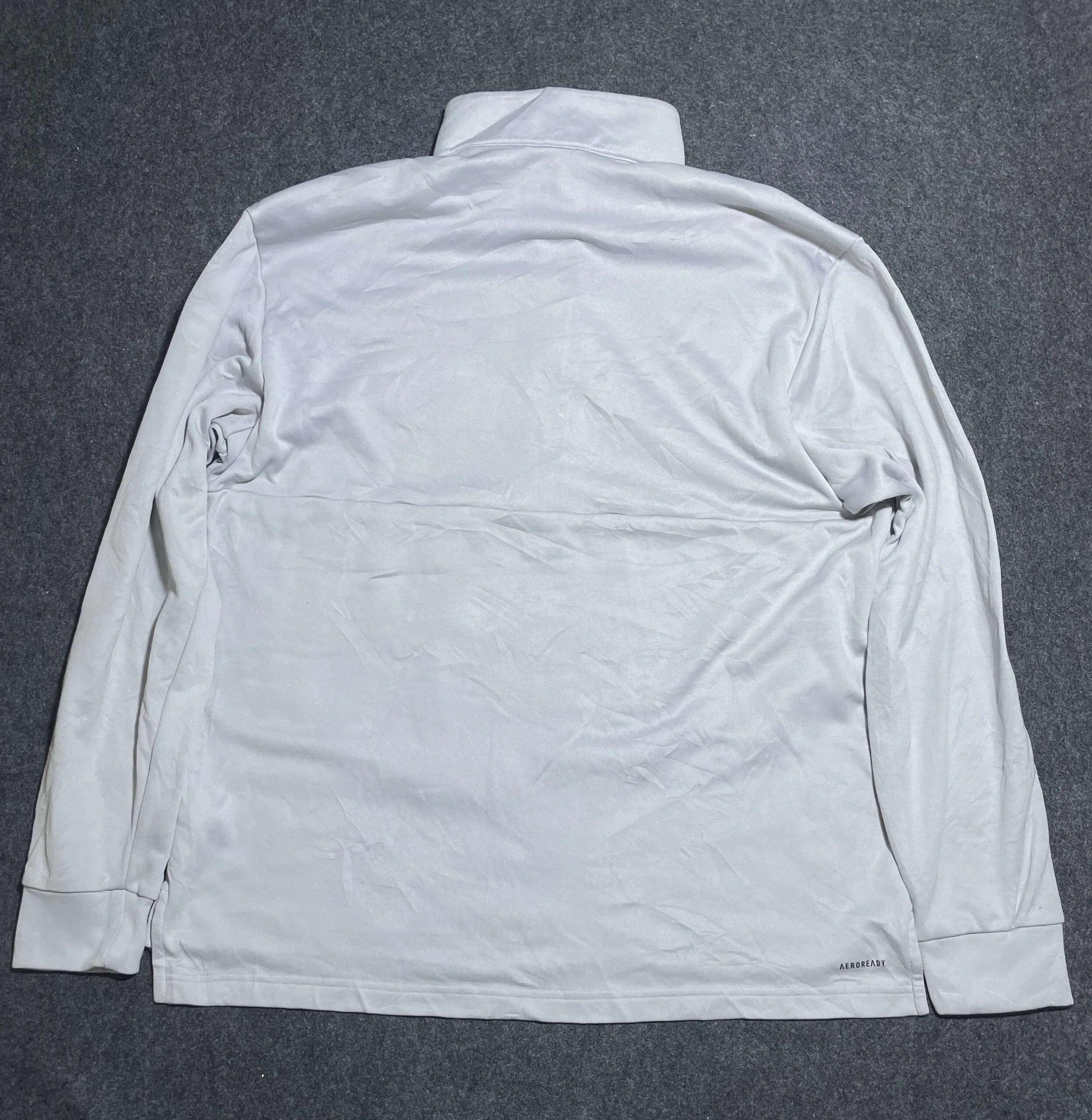 Adidas Aeroready Original half Zip Up Tshirt Grey XXL
