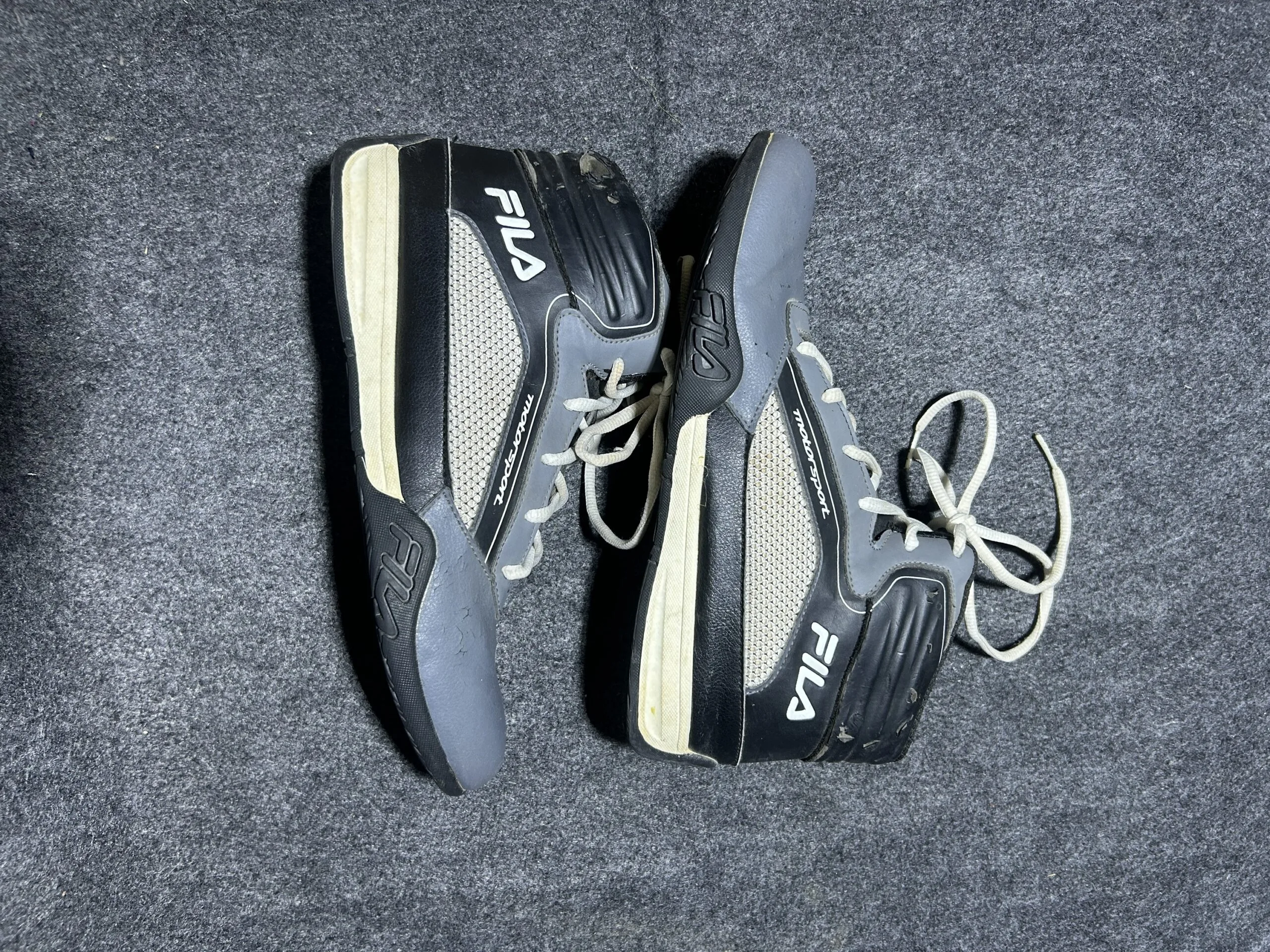 FILA Throttle High Sneakers | Grey & Black | Size UK 9 | High-Top Street Style