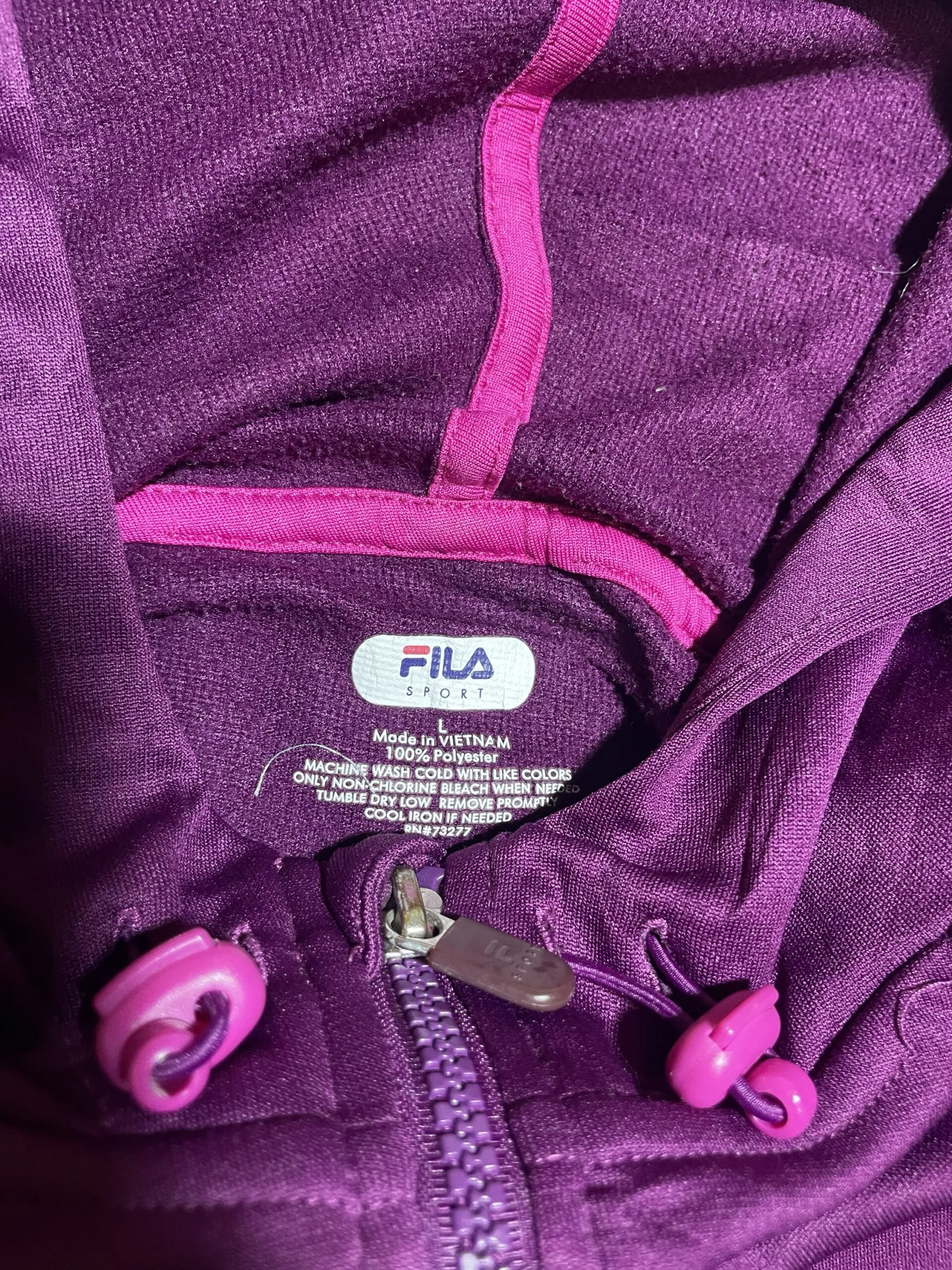 Fila Women'S Full Zip Hoodie Jacket Purple Size M 4 Men ralph lauren thrift india