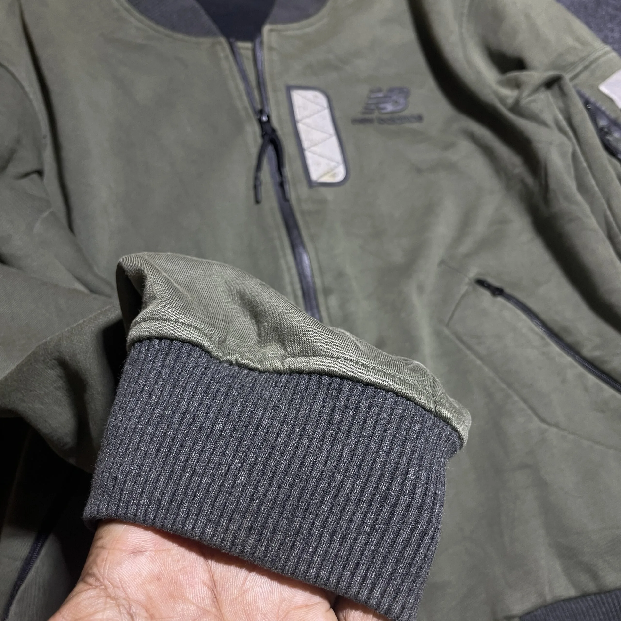 New Balance Olive Green Bomber Jacket For Men | L 5 New Balance jackets