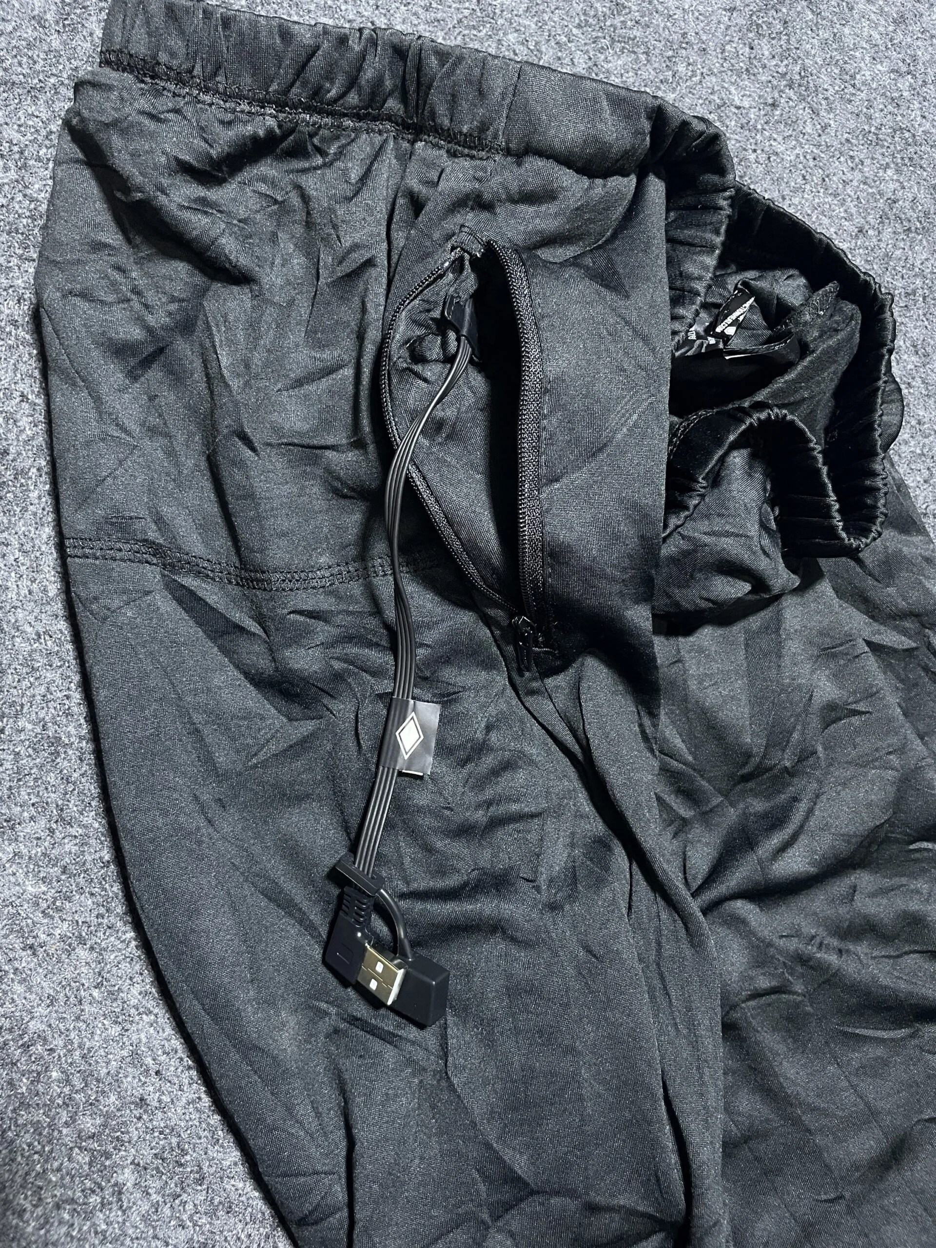 Action Heat Track Pants Black (USB Powered) | Stretchy | 32-36 | Unused
