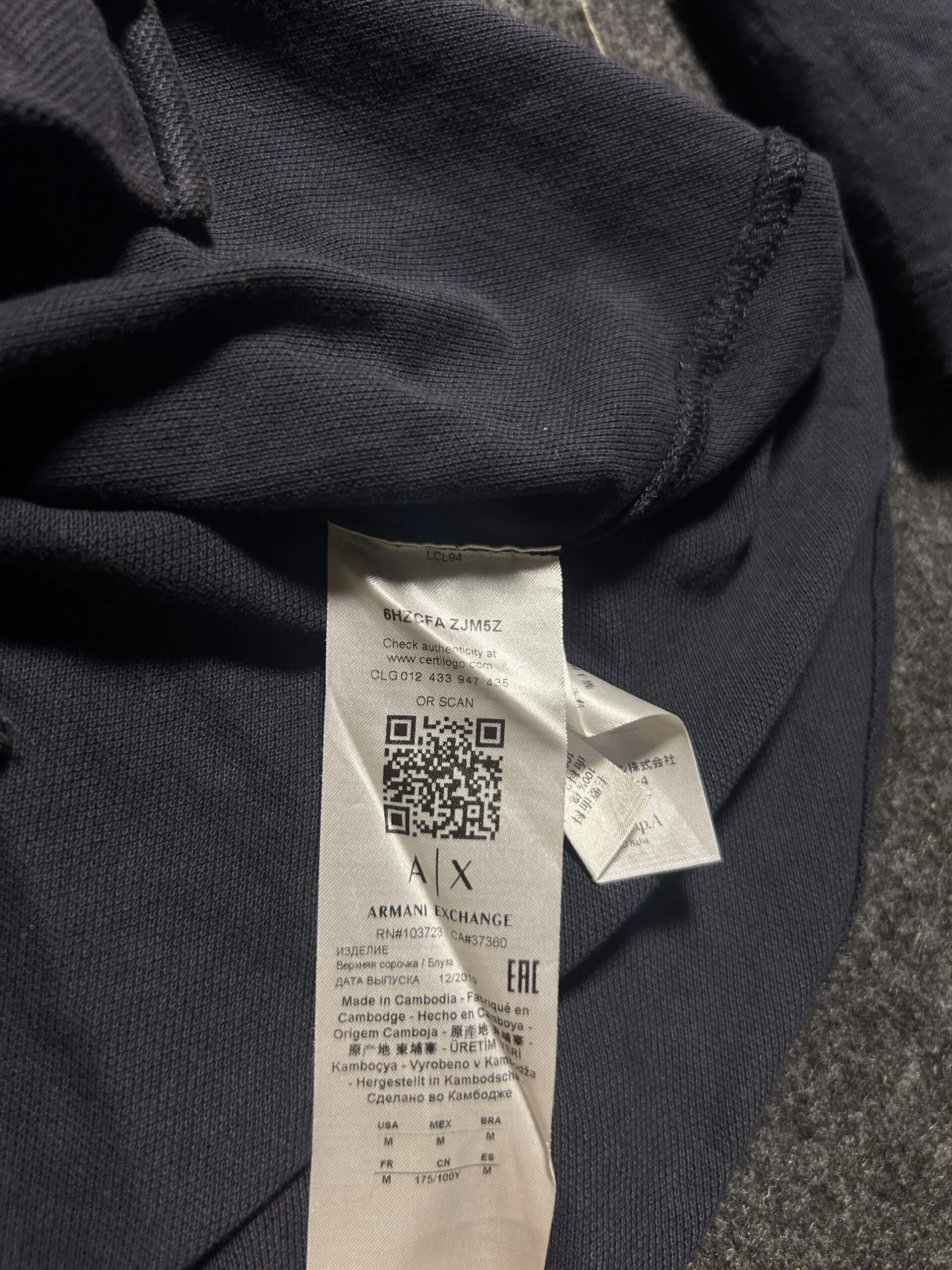 Armani Exchange A|X Navy Long Sleeve Shirt (Regular Fit) 3 thrift shirts india