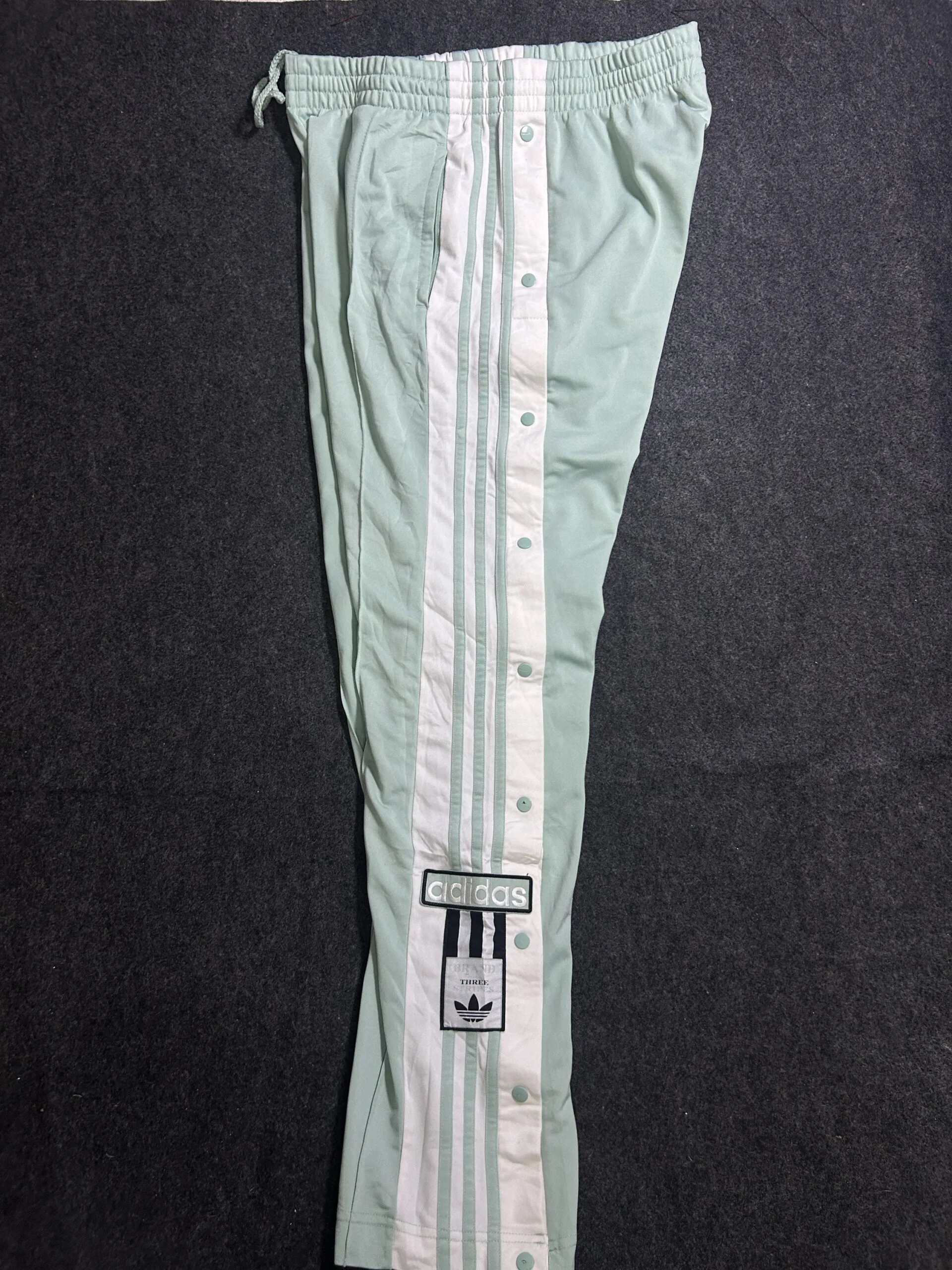 Adidas Originals Snap Button Track Pants Mint Green | M/L | Unisex 5 Adidas track pants