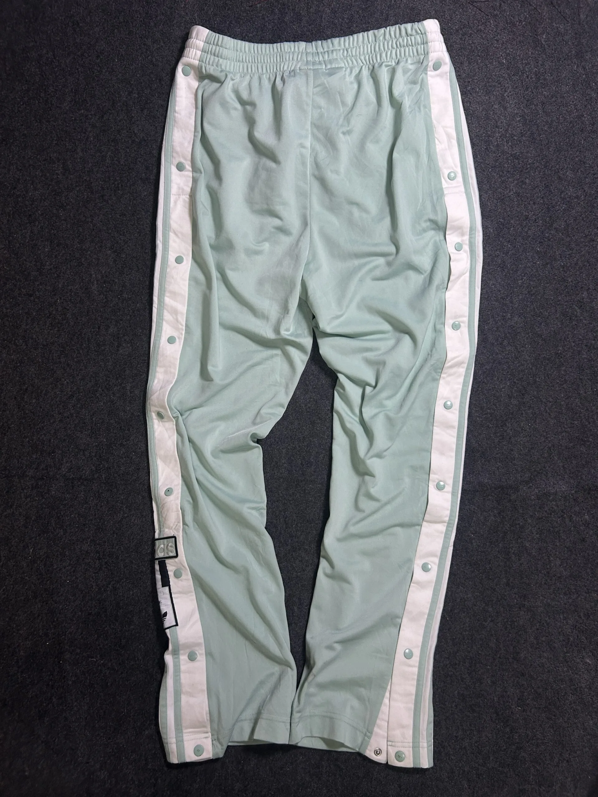 Adidas Originals Snap Button Track Pants Mint Green | M/L | Unisex 6 Adidas track pants