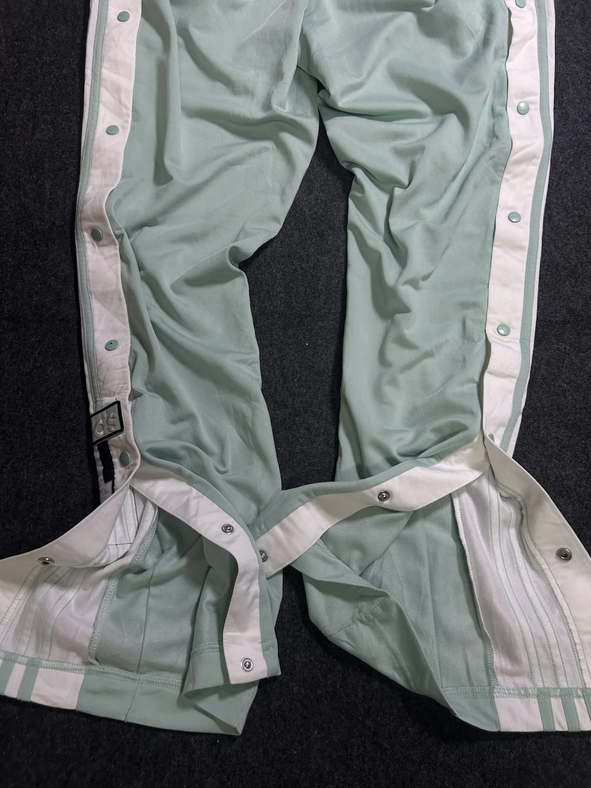 Adidas Originals Snap Button Track Pants Mint Green | M/L | Unisex 7 Adidas track pants