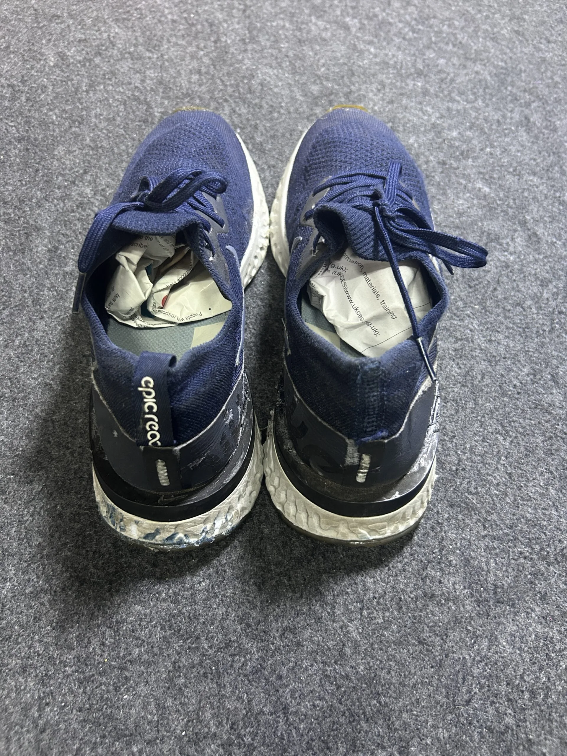 Nike Epic React Flyknit Running Shoes Navy Blue Uk 8 3 Nike running shoes