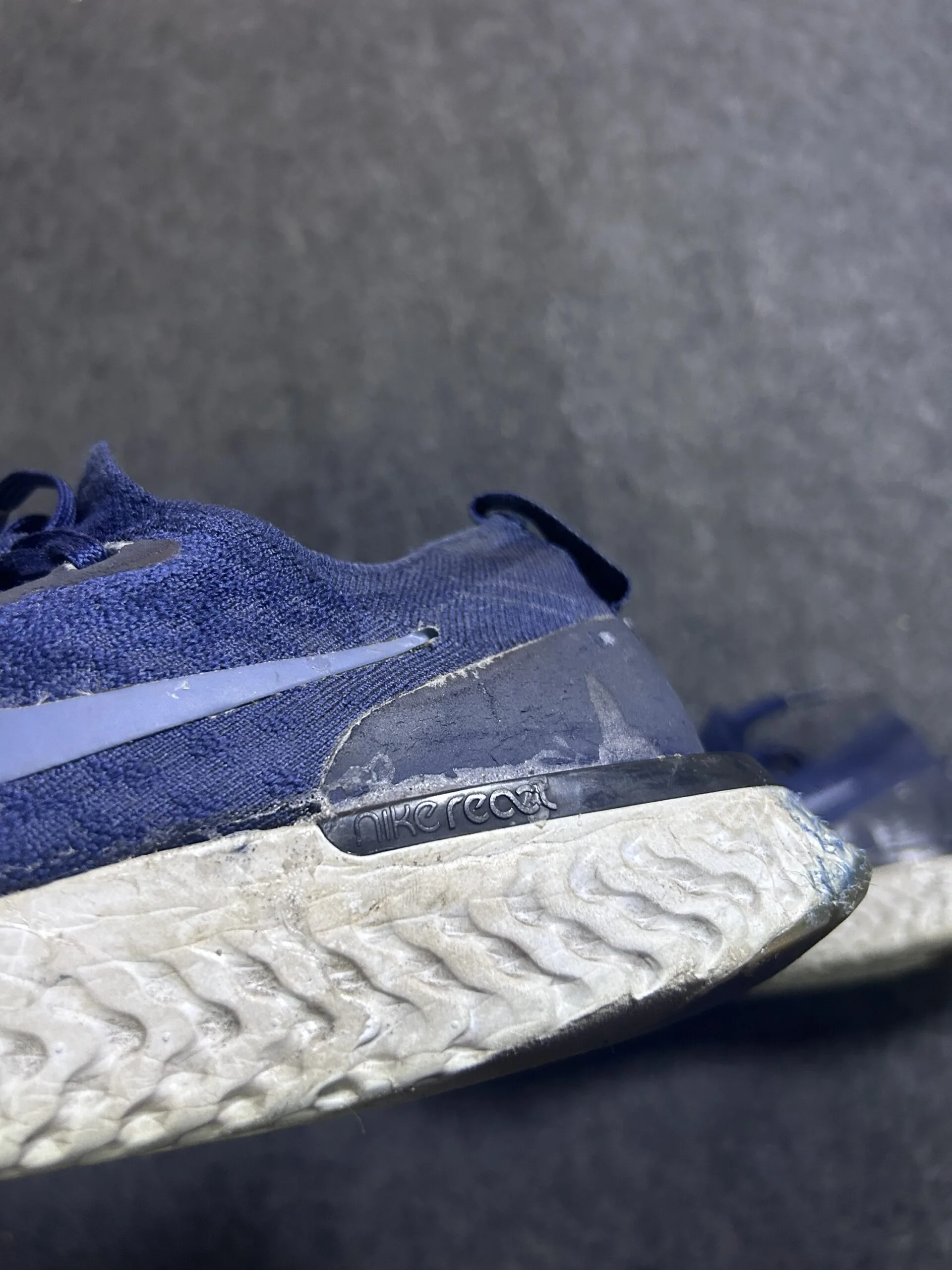 Nike Epic React Flyknit Running Shoes Navy Blue Uk 8 6 Nike running shoes