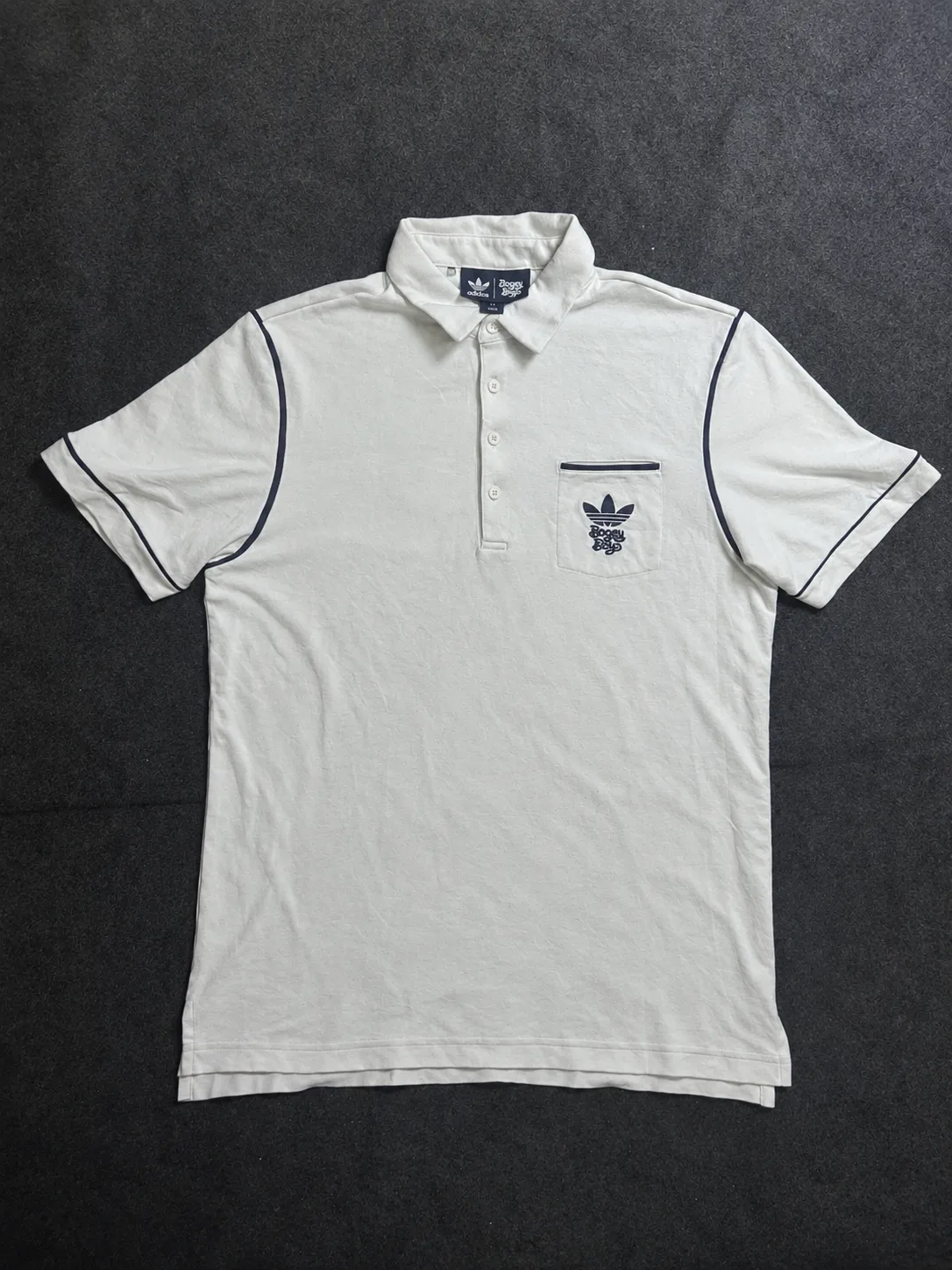 Adidas Originals Bogey Boys Polo Shirt White – Vintage Style | L 1 Adidas polo shirts