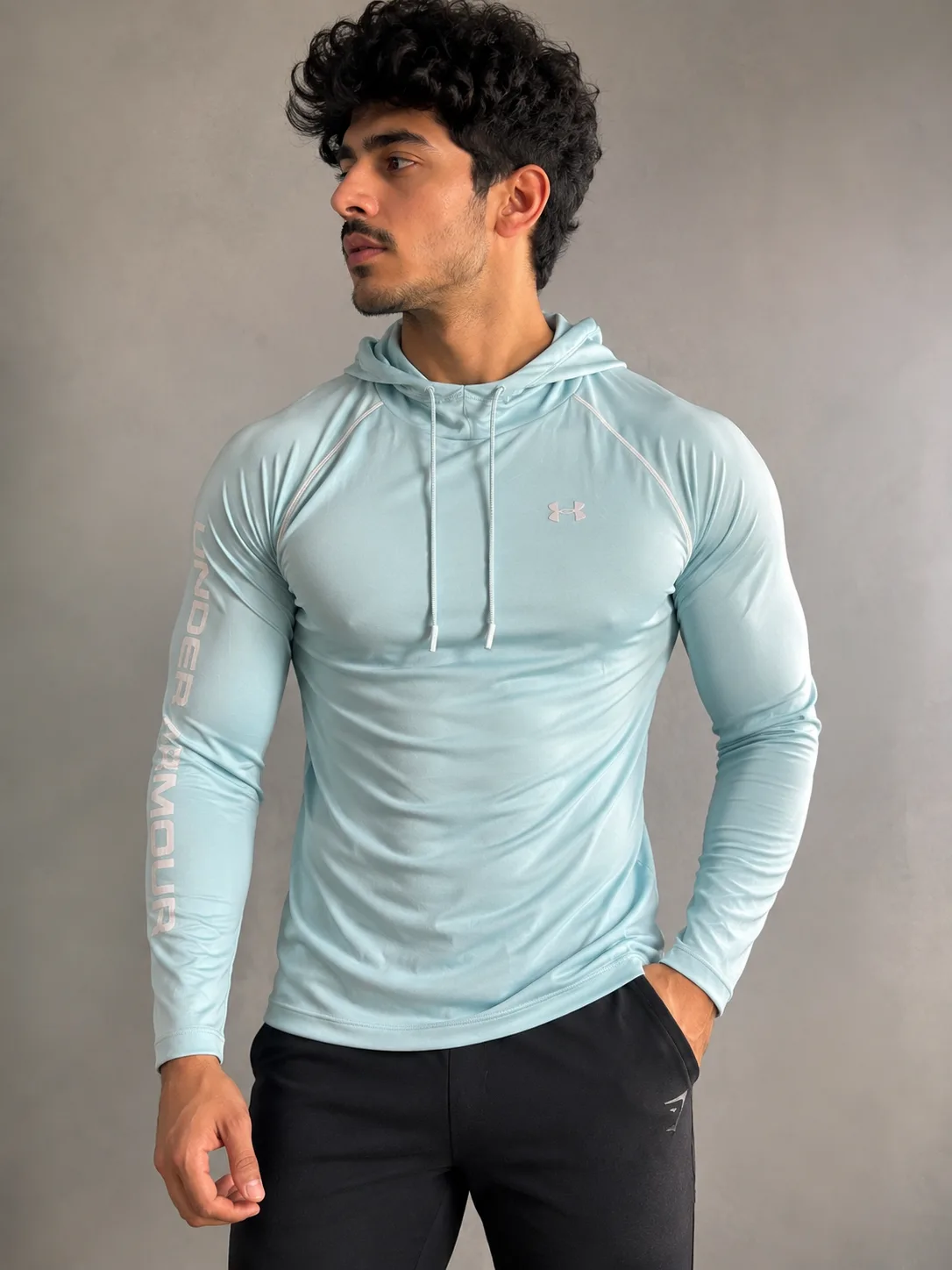 Under Armour Lightweight Performance Training Hoodie | Sky Blue | S