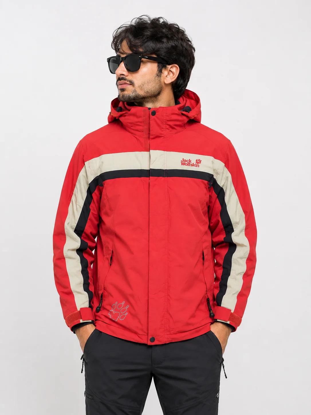 Jack Wolfskin Texapore Waterproof Hooded Outdoor Jacket Red | S 1 thrift jackets india