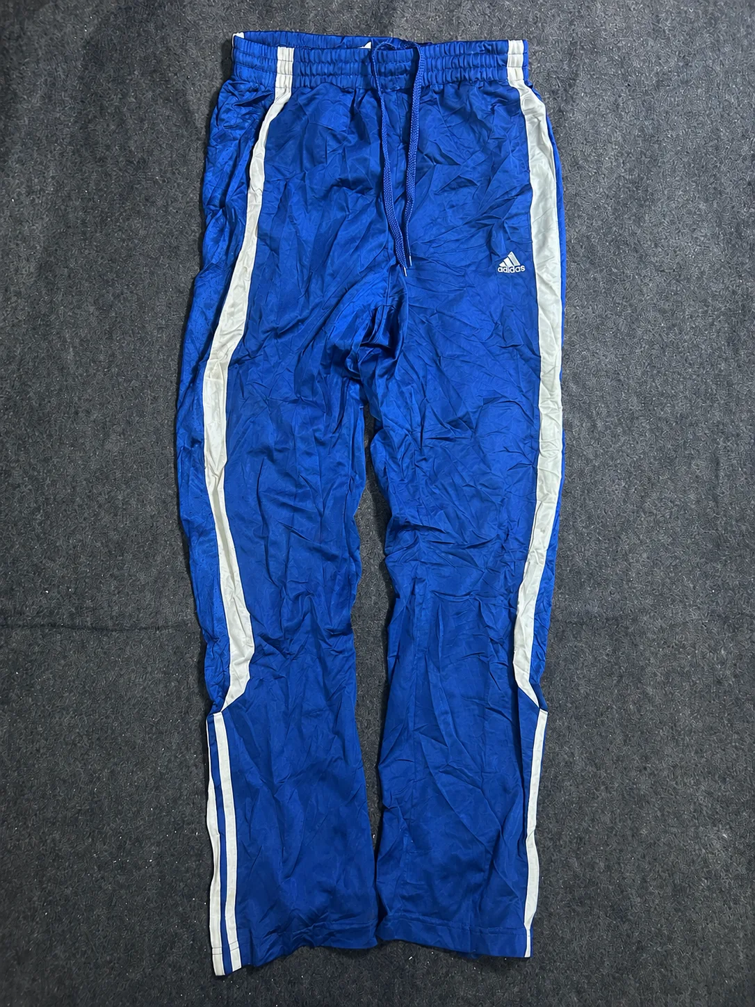 Adidas Vintage Blue Track Pants With White Stripes | S/M 2 Adidas track pants