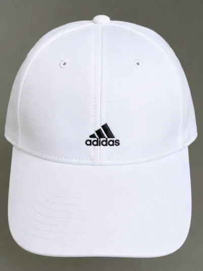 Adidas White 3-Stripes Adjustable Sports Cap | Unisex Baseball Hat