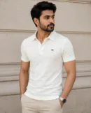 Lacoste Regular Fit Polo Shirt Cream Men’s Premium Cotton Polo L