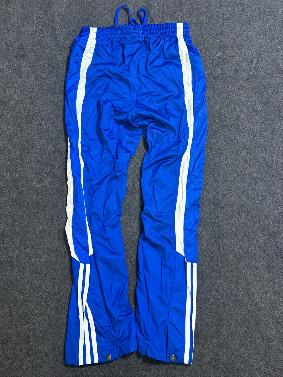 Adidas Vintage Blue Track Pants With White Stripes | S/M 3 Adidas track pants