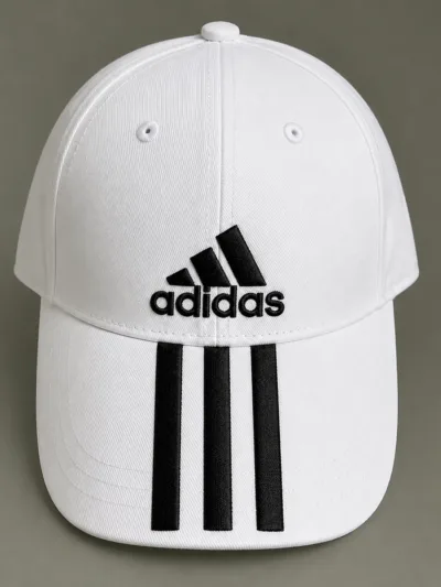 Adidas 3-Stripes White Adjustable Sports Cap | OSFM