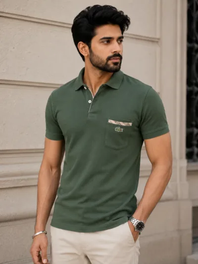 Vintage Lacoste Pocket Polo Shirt Green L