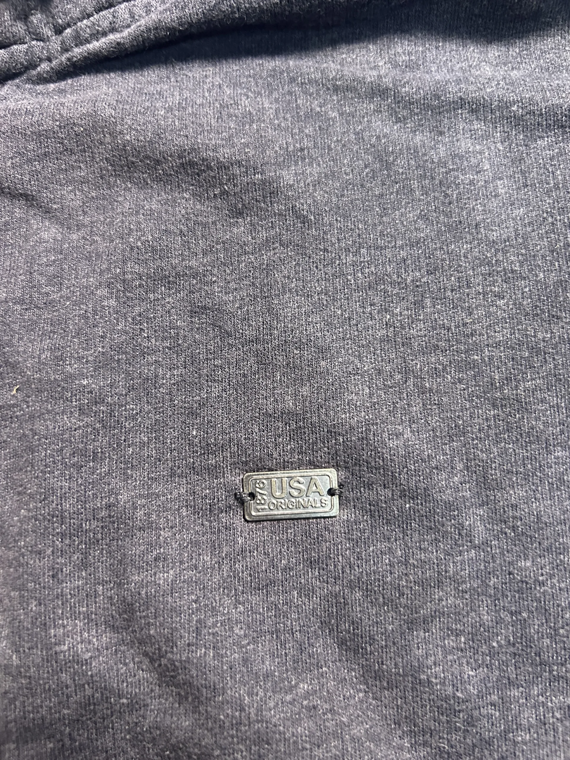 Jockey USA Originals Full Zip Hoodie Jacket Grey XL Casual Sweatshirt - Image 6