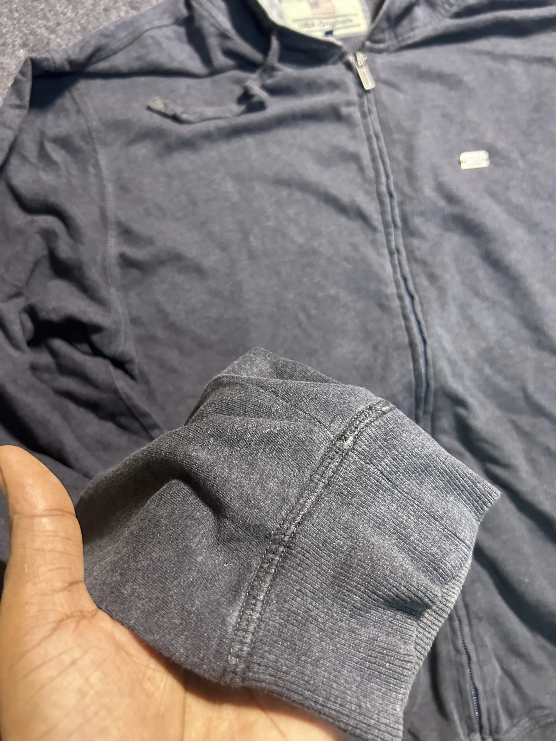 Jockey USA Originals Full Zip Hoodie Jacket Grey XL Casual Sweatshirt - Image 7