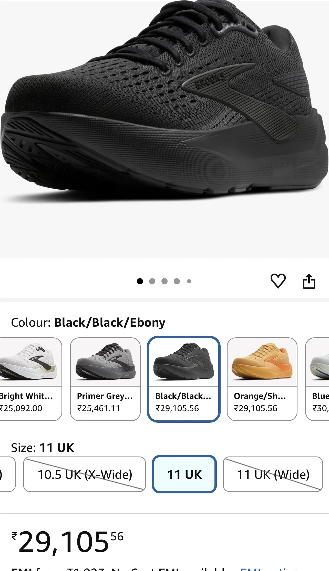 Brooks Glycerin Max DNA Loft v3 Running Shoes Black Wide 2E UK 11 - Image 6