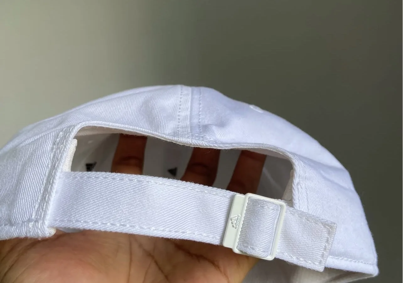 Adidas White 3-Stripes Adjustable Sports Cap | Unisex Baseball Hat - Image 5
