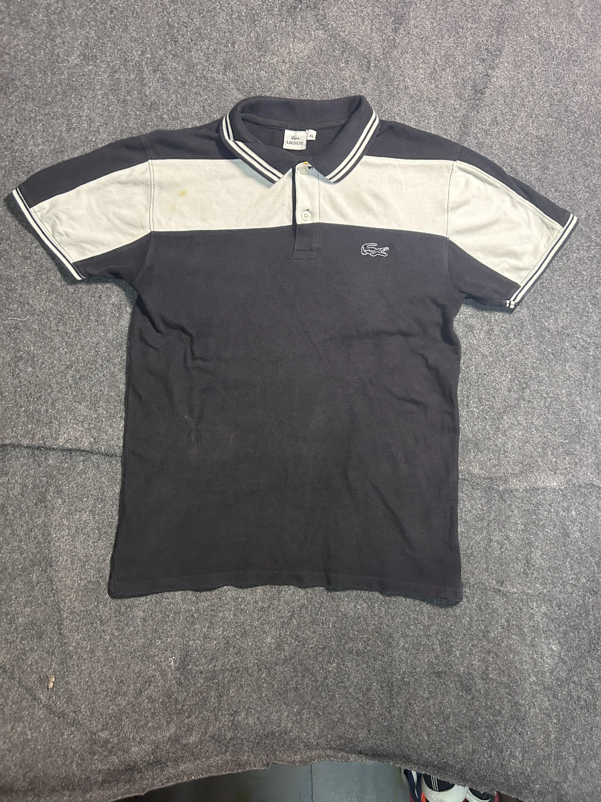 Lacoste Color Block Cotton Polo Shirt Black &Amp; White M 3 Lacoste polo shirts