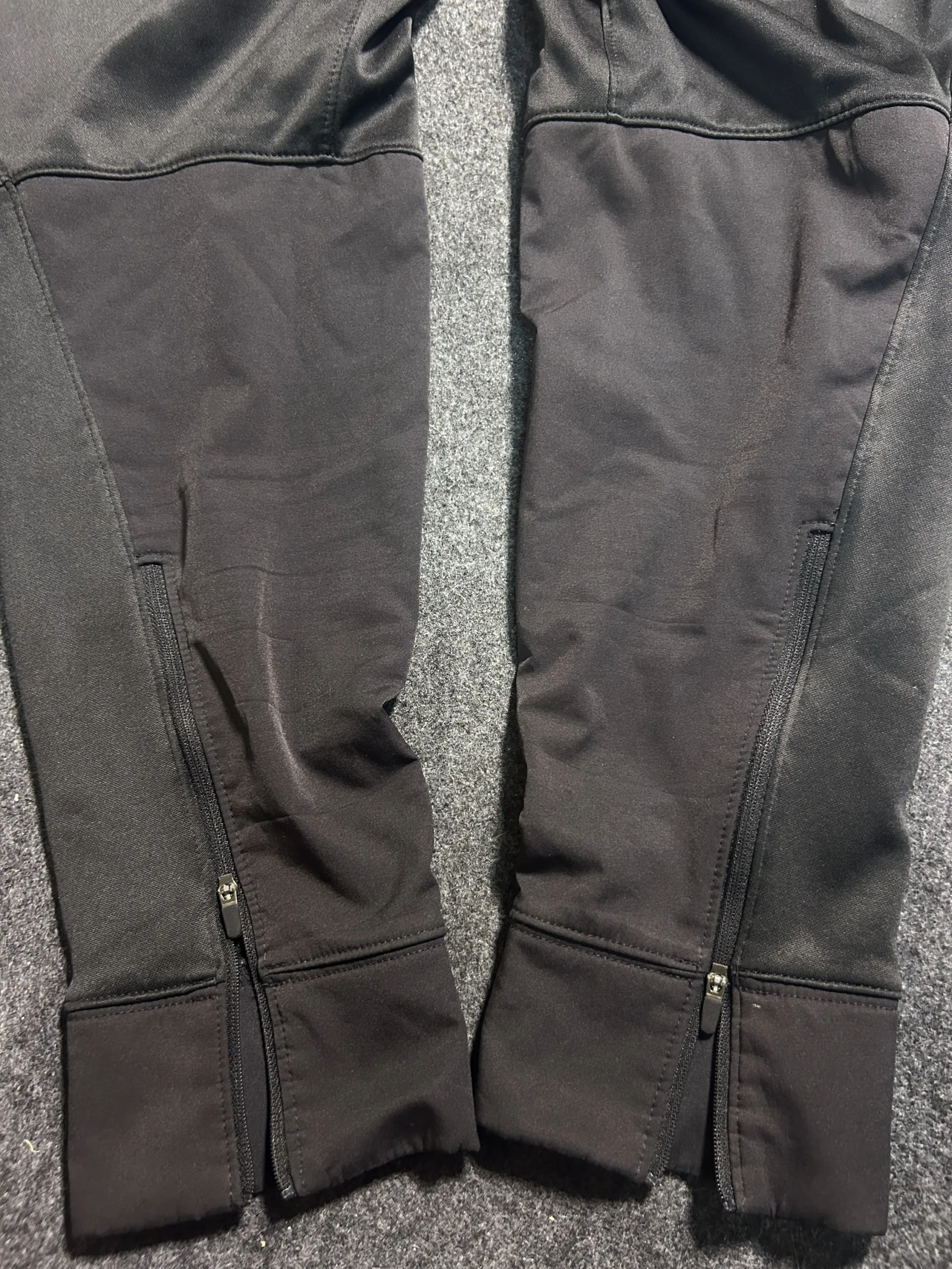 Nike Dri-Fit Black Tapered Performance Track Pants | Hem Zips | L 7 Nike track pants