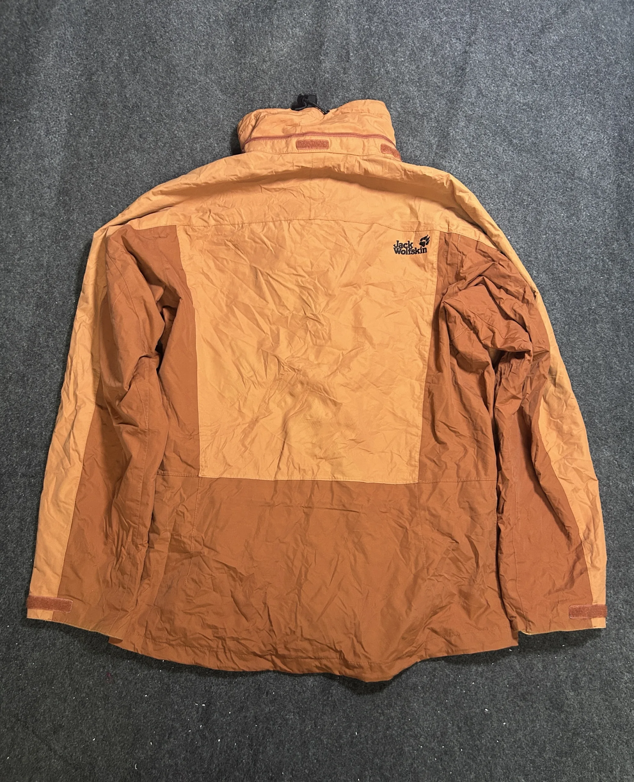 Jack Wolfskin Texapore Waterproof Hooded Hiking Jacket Brown | Unisex | M 3 thrift jackets india