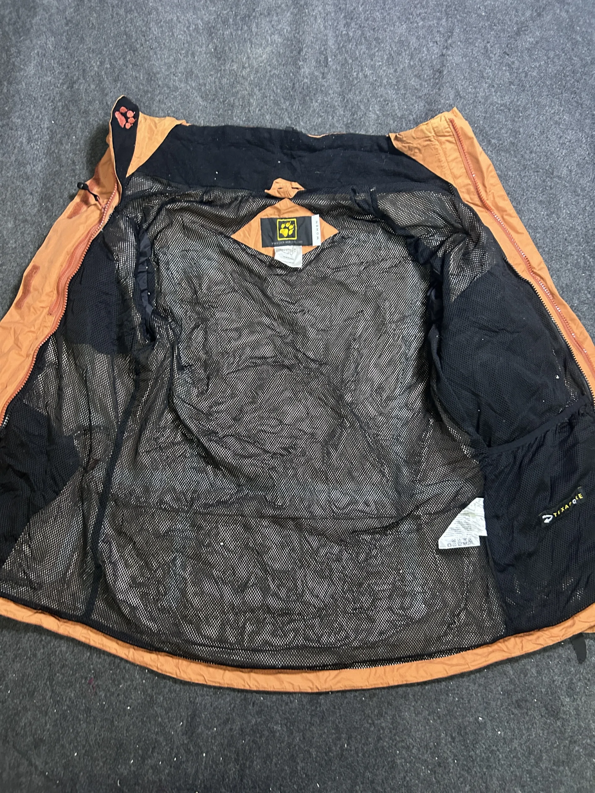 Jack Wolfskin Texapore Waterproof Hooded Hiking Jacket Brown | Unisex | M 7 thrift jackets india