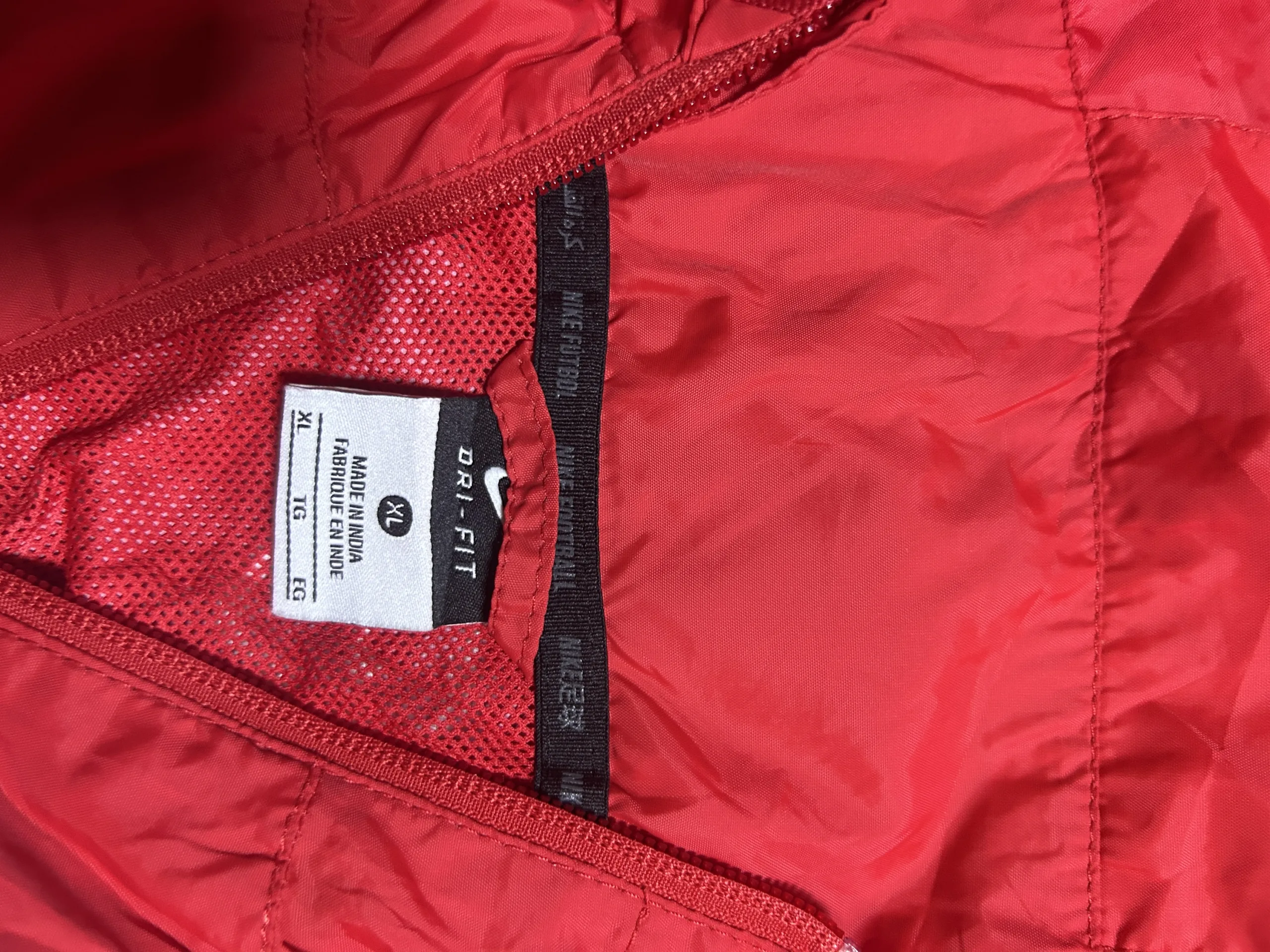 Nike Dri-Fit Lightweight Waterproof Hooded Windbreaker Jacket Red | Packable Rain Jacket | Xl 6 Nike windbreakers