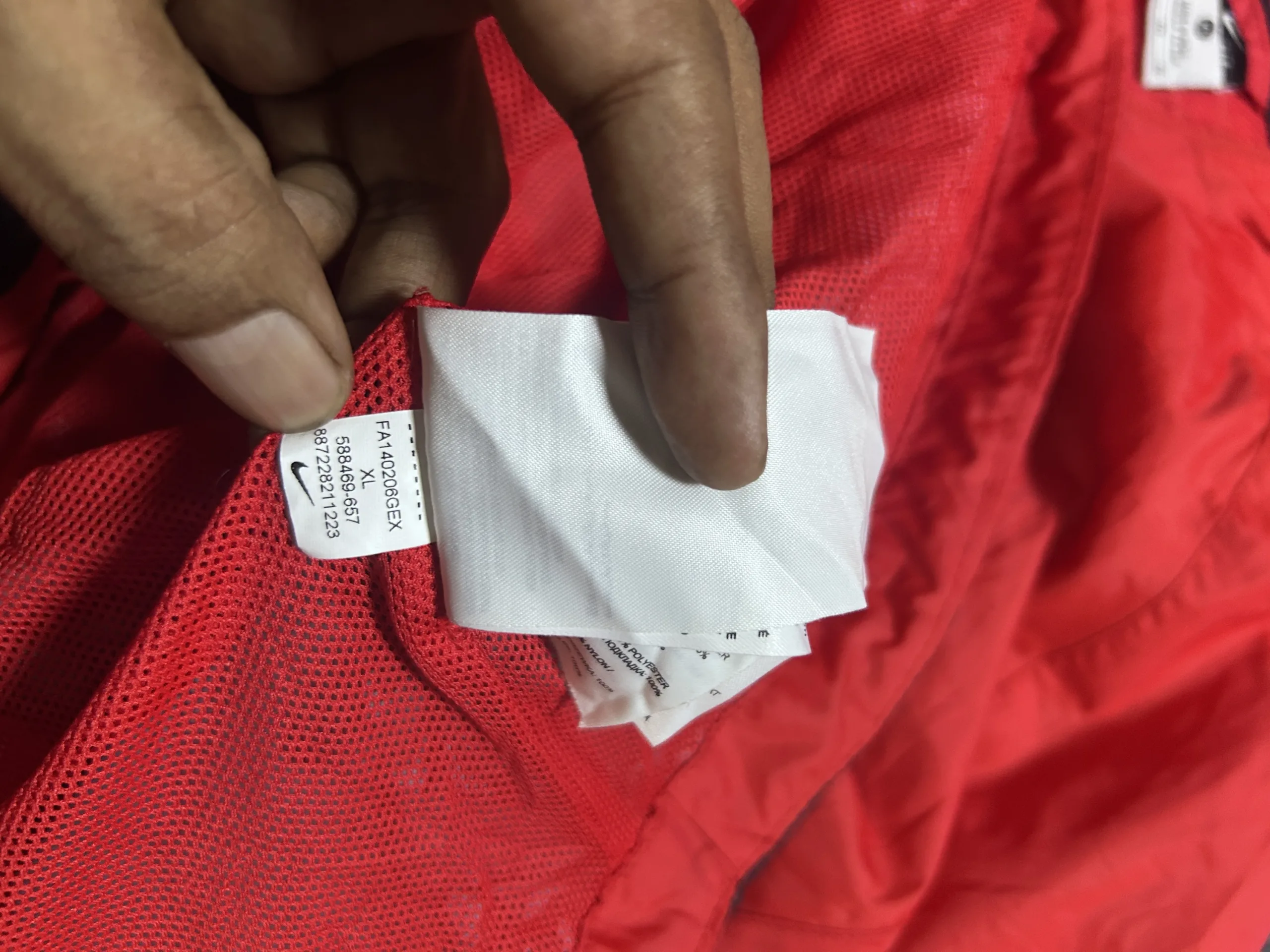 Nike Dri-Fit Lightweight Waterproof Hooded Windbreaker Jacket Red | Packable Rain Jacket | Xl 4 Nike windbreakers