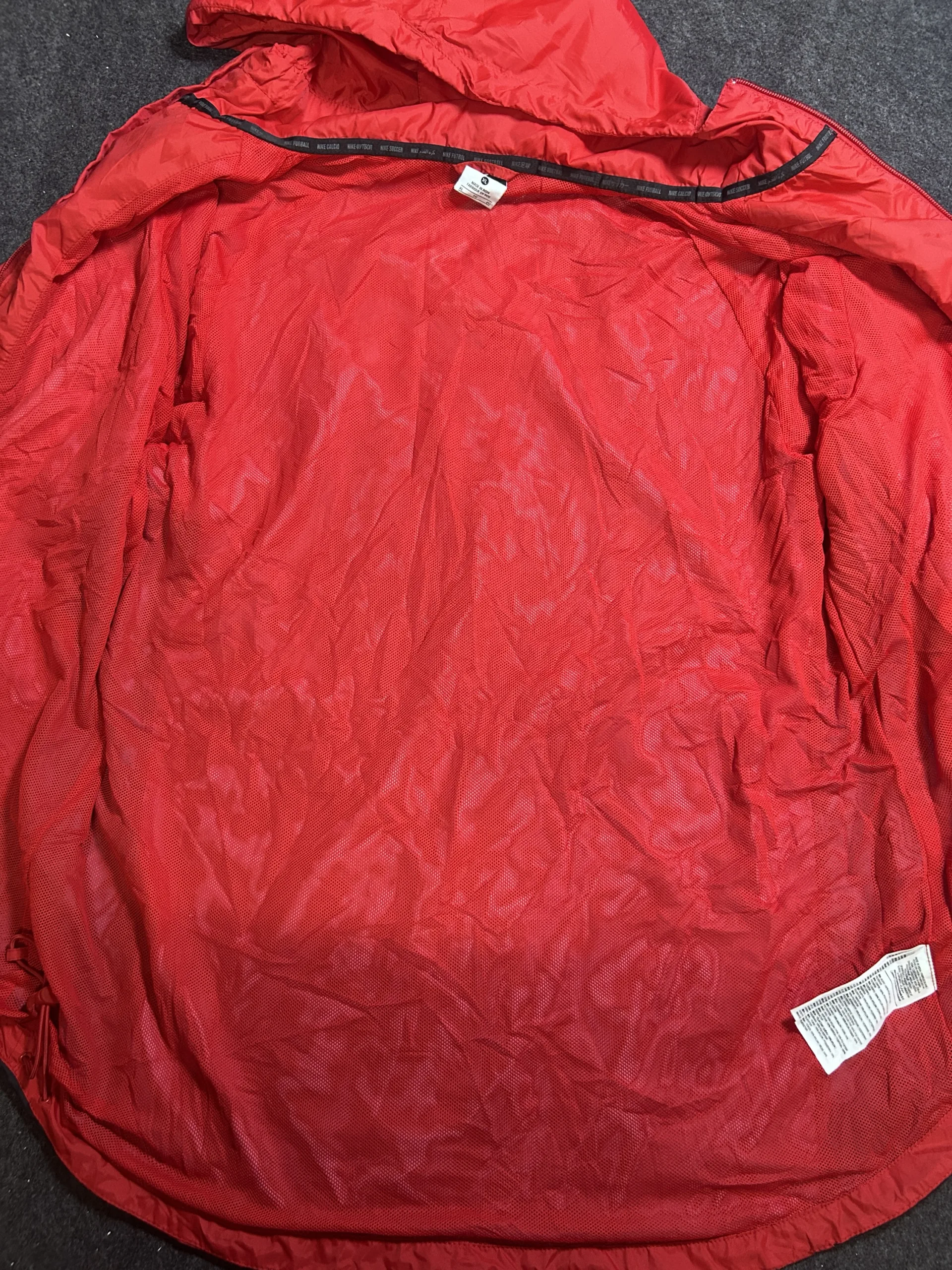 Nike Dri-Fit Lightweight Waterproof Hooded Windbreaker Jacket Red | Packable Rain Jacket | Xl 7 Nike windbreakers