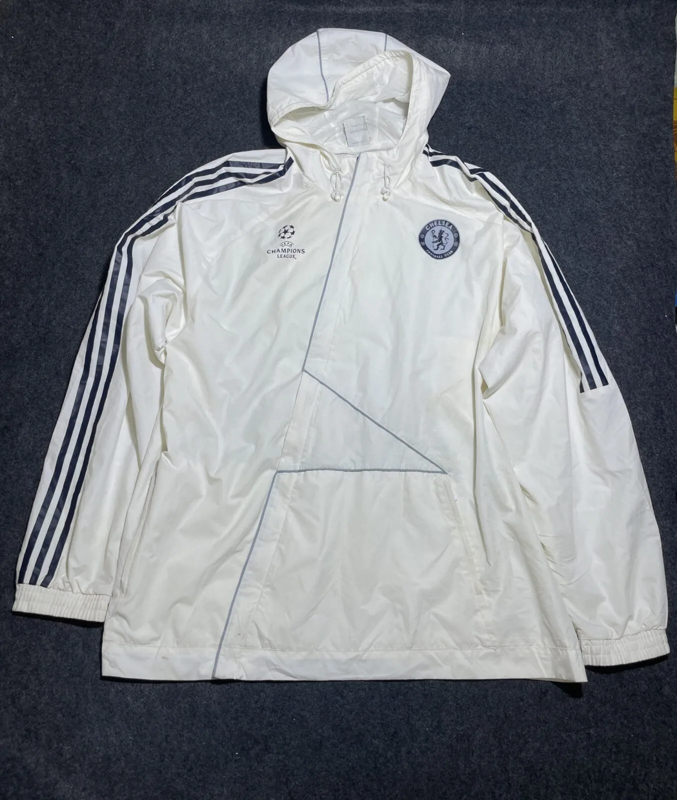 Adidas Chelsea Football Club Jacket White 4Xl 2 Adidas Chelsea Football Club Jacket White 4Xl - Image 2