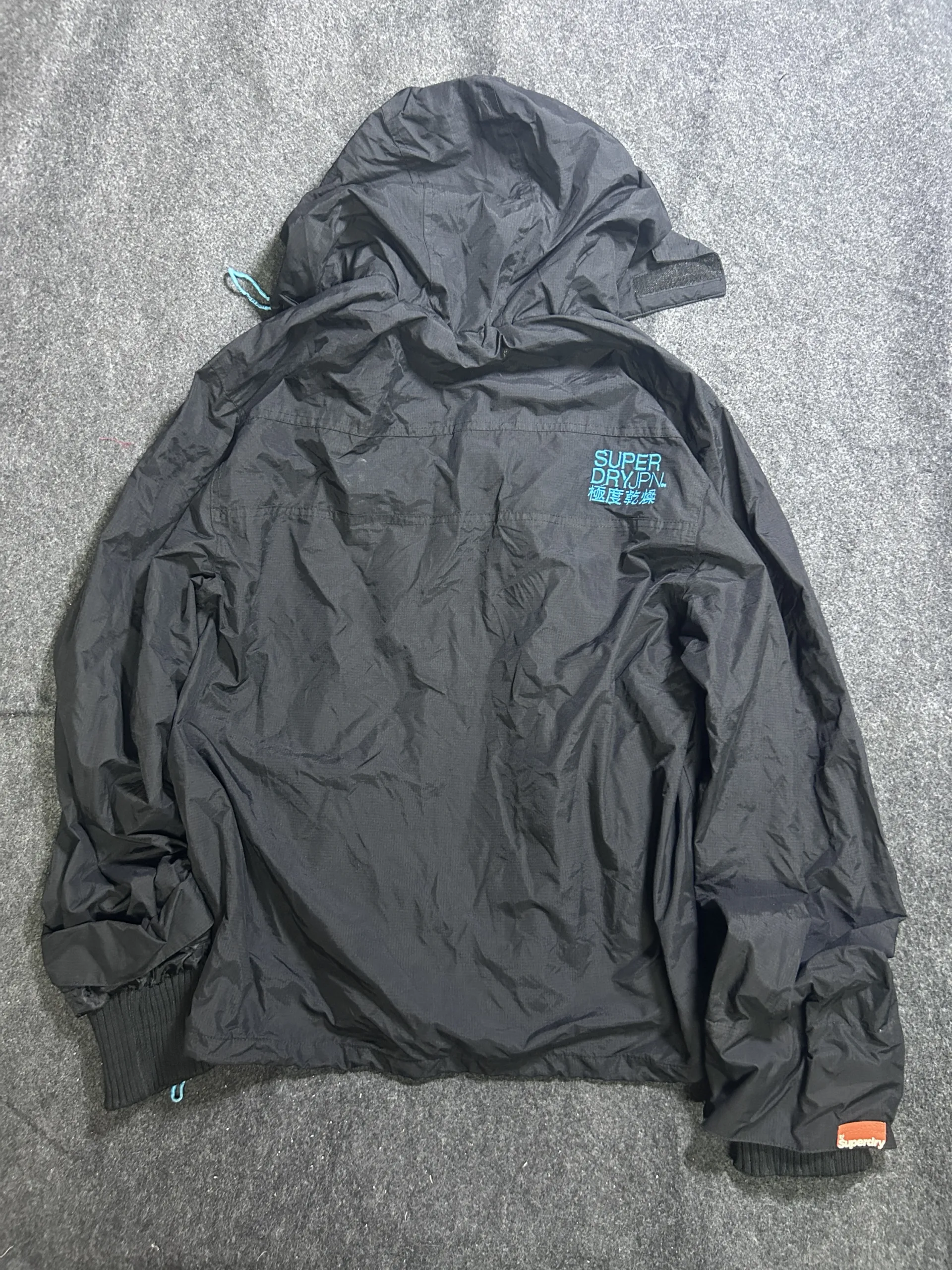 Superdry Professional Multi Chain Waterproof Windbreaker Jacket Black | M