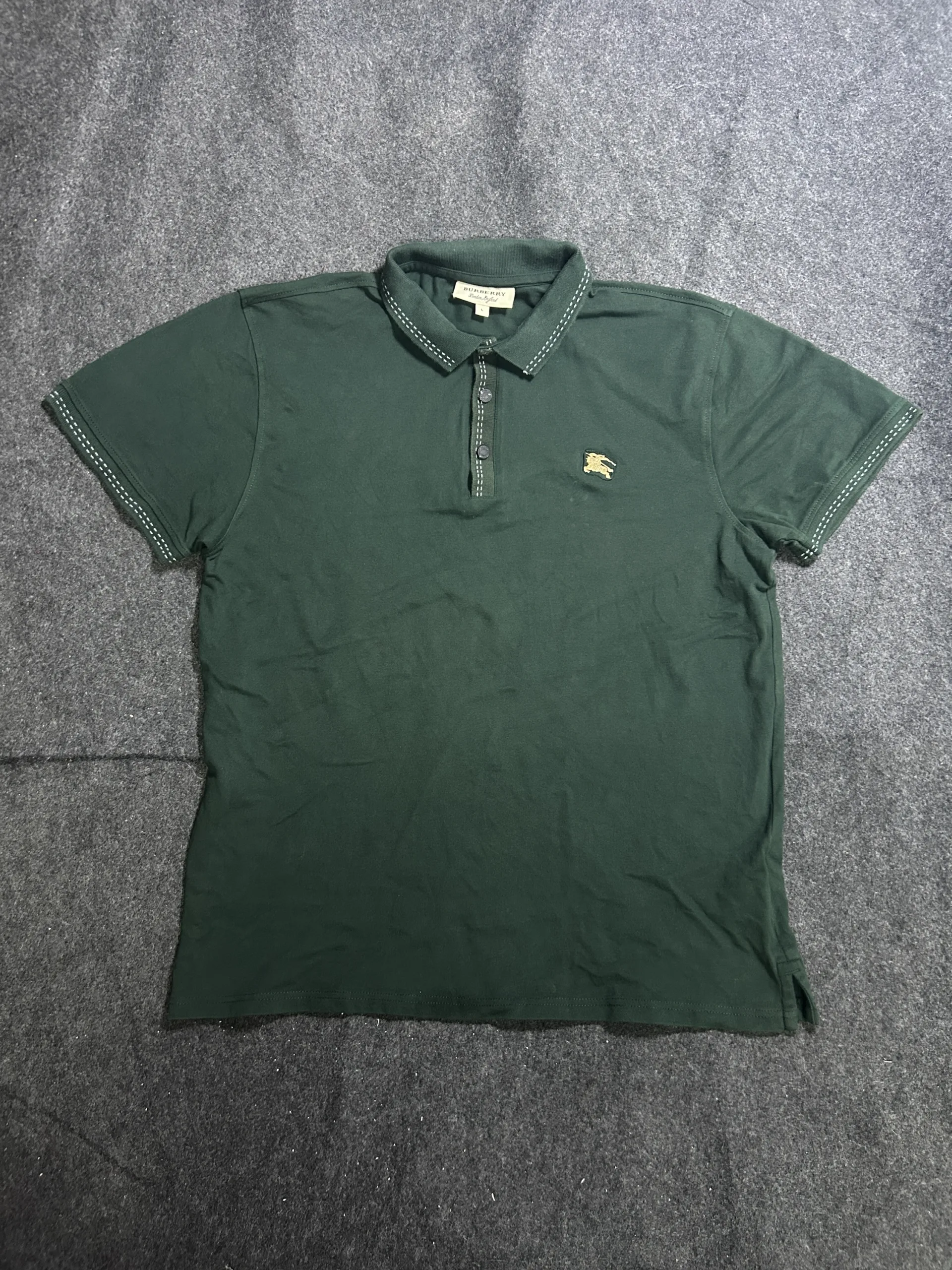 Burberry London England Dark Green Polo T-Shirt | L 2 thrift polo shirts india