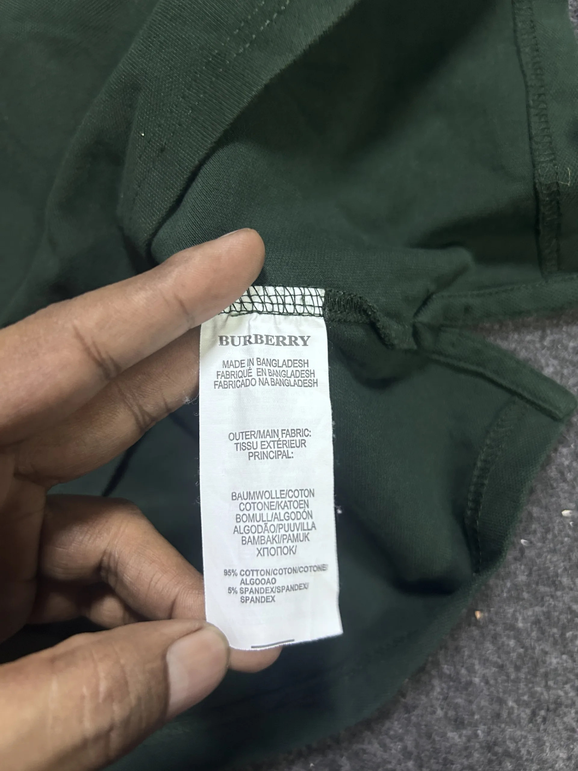 Burberry London England Dark Green Polo T-Shirt | L 7 thrift polo shirts india