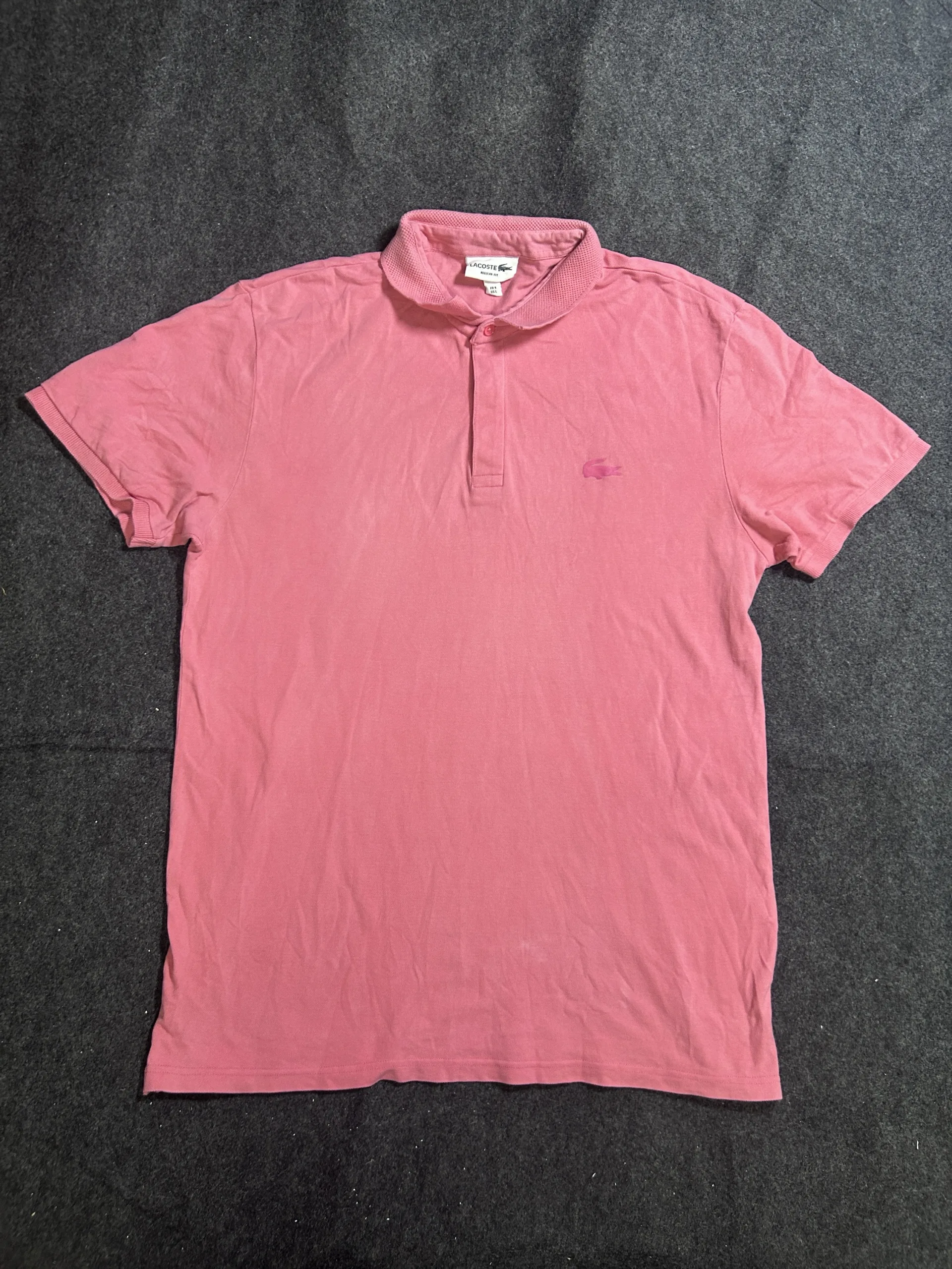 Lacoste Regular Fit Pink Polo Shirt | L 1 Lacoste polo shirts