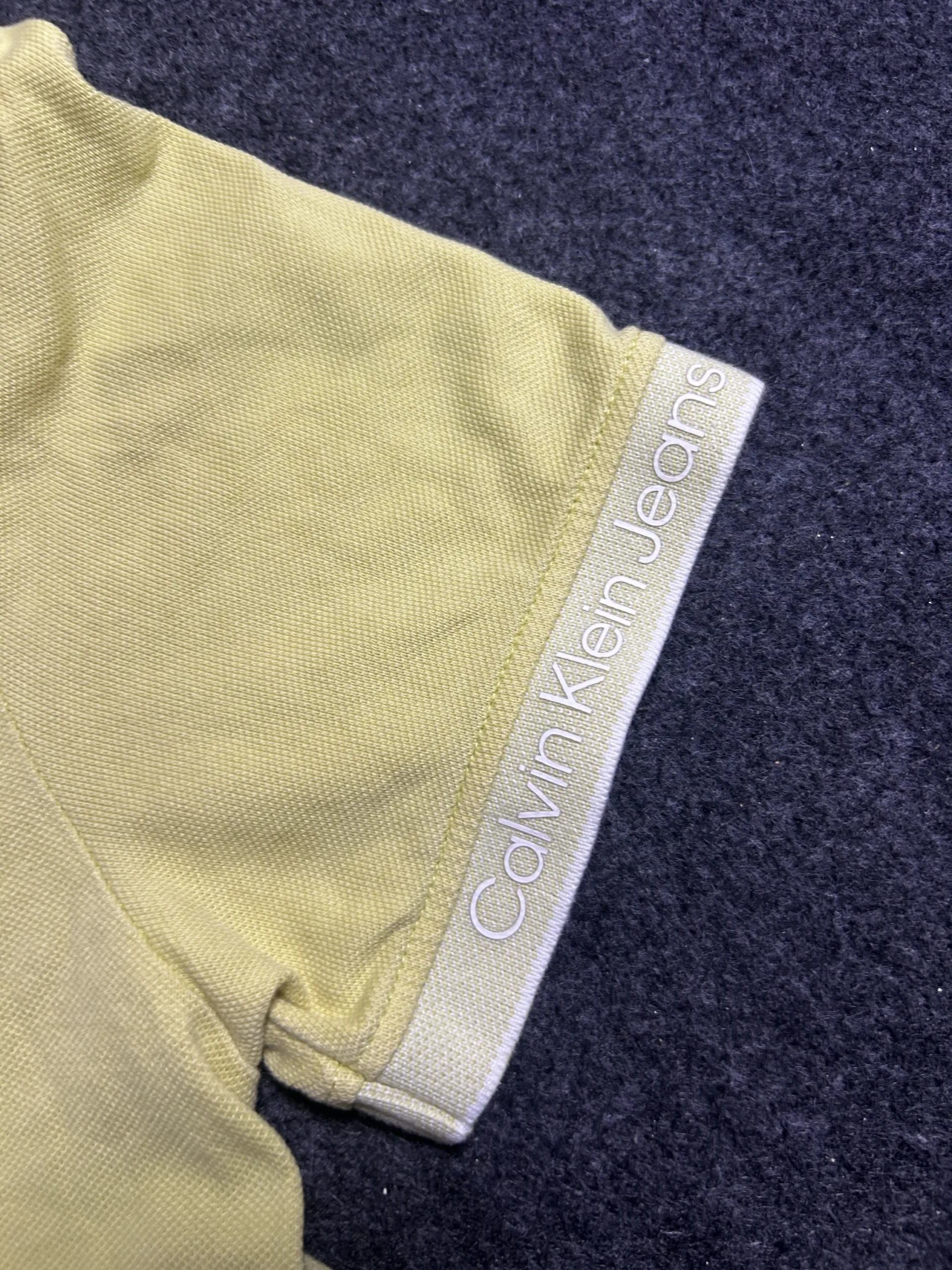 Calvin Klein Jeans Polo T-Shirt Yellow | M 5 thrift jeans india