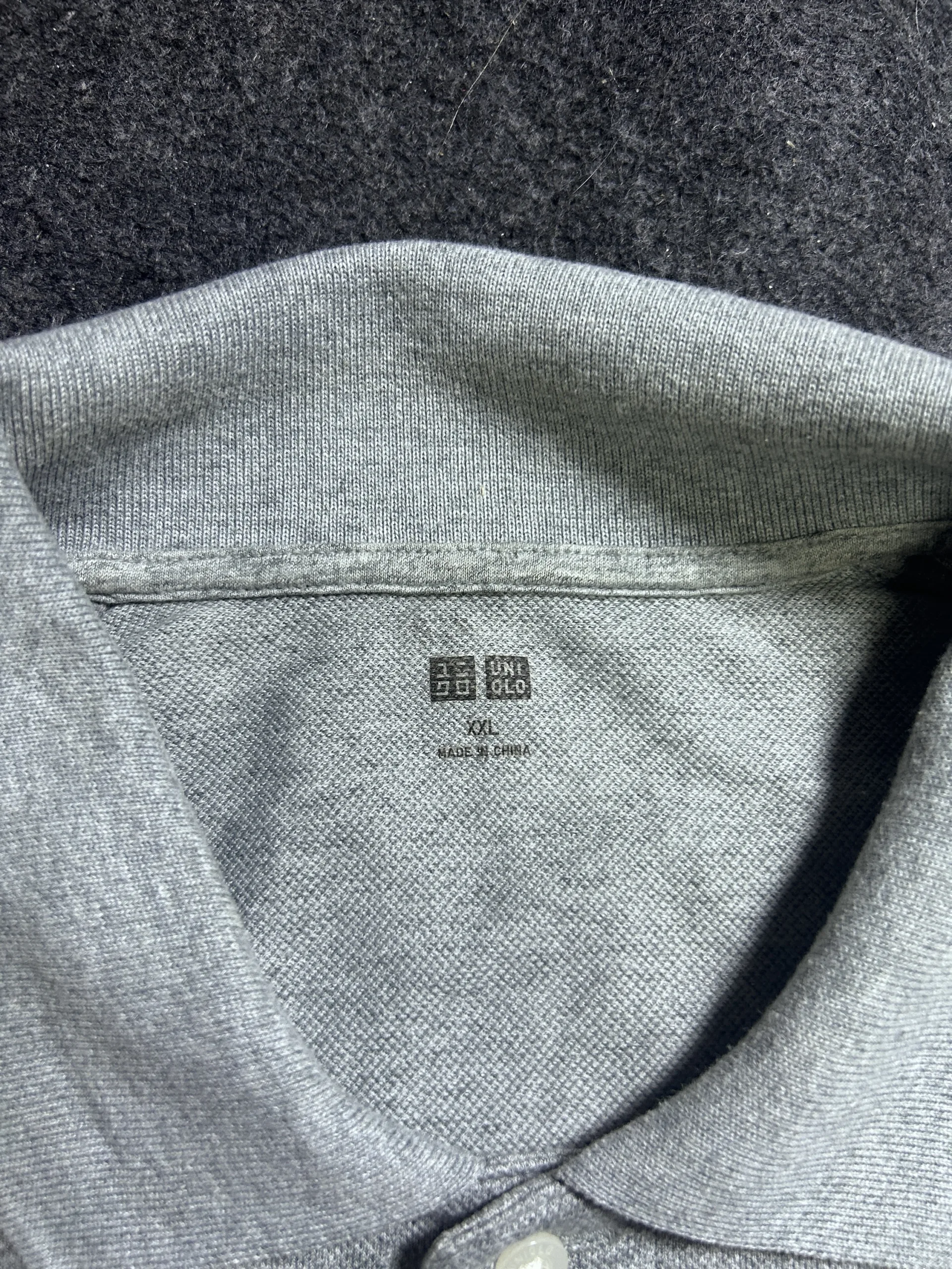 Uniqlo Grey Polo T-Shirt | Xxl |Premium Cotton Blend 4 thrift polo shirts india