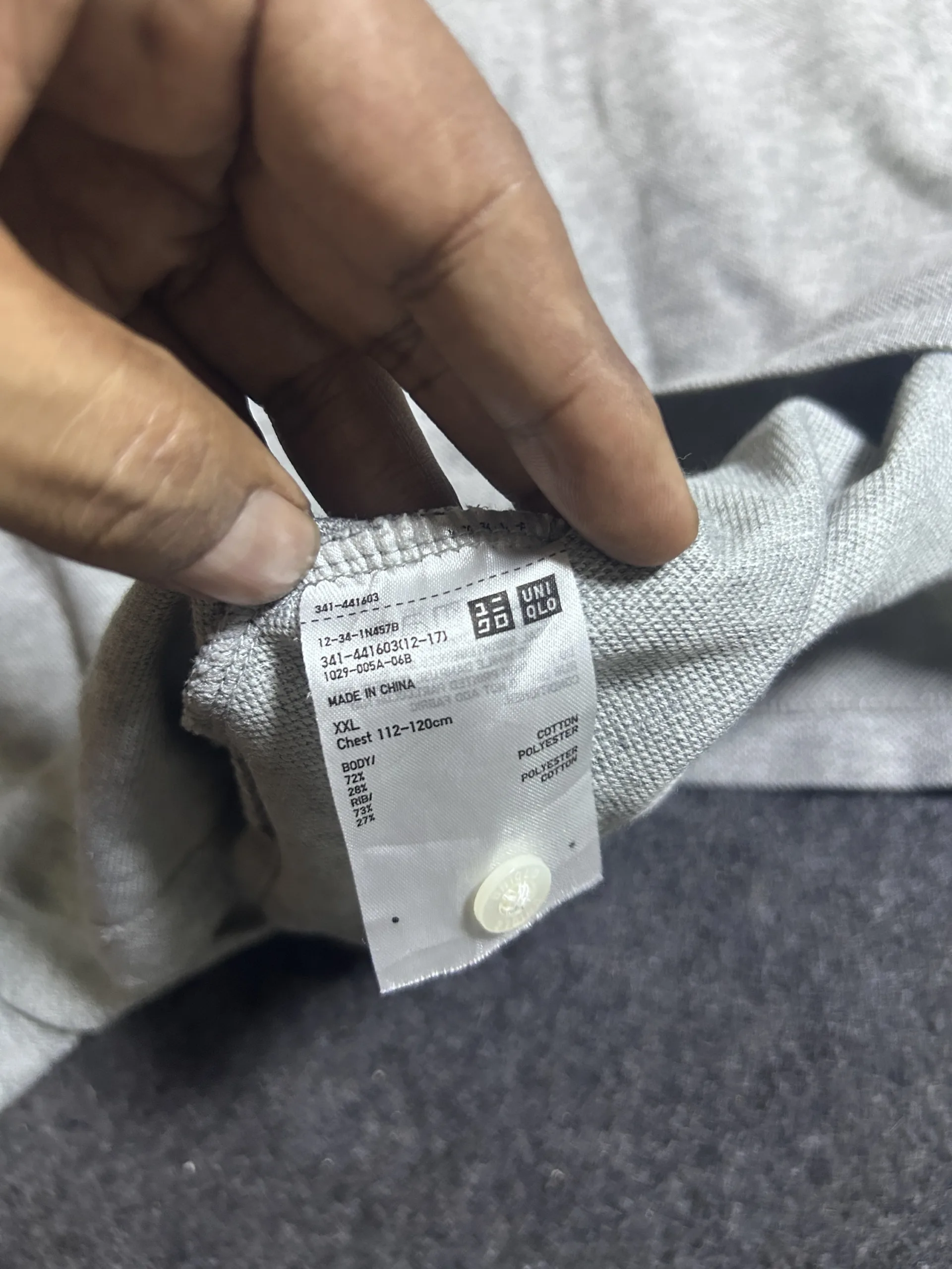 Uniqlo Grey Polo T-Shirt | Xxl |Premium Cotton Blend 5 thrift polo shirts india