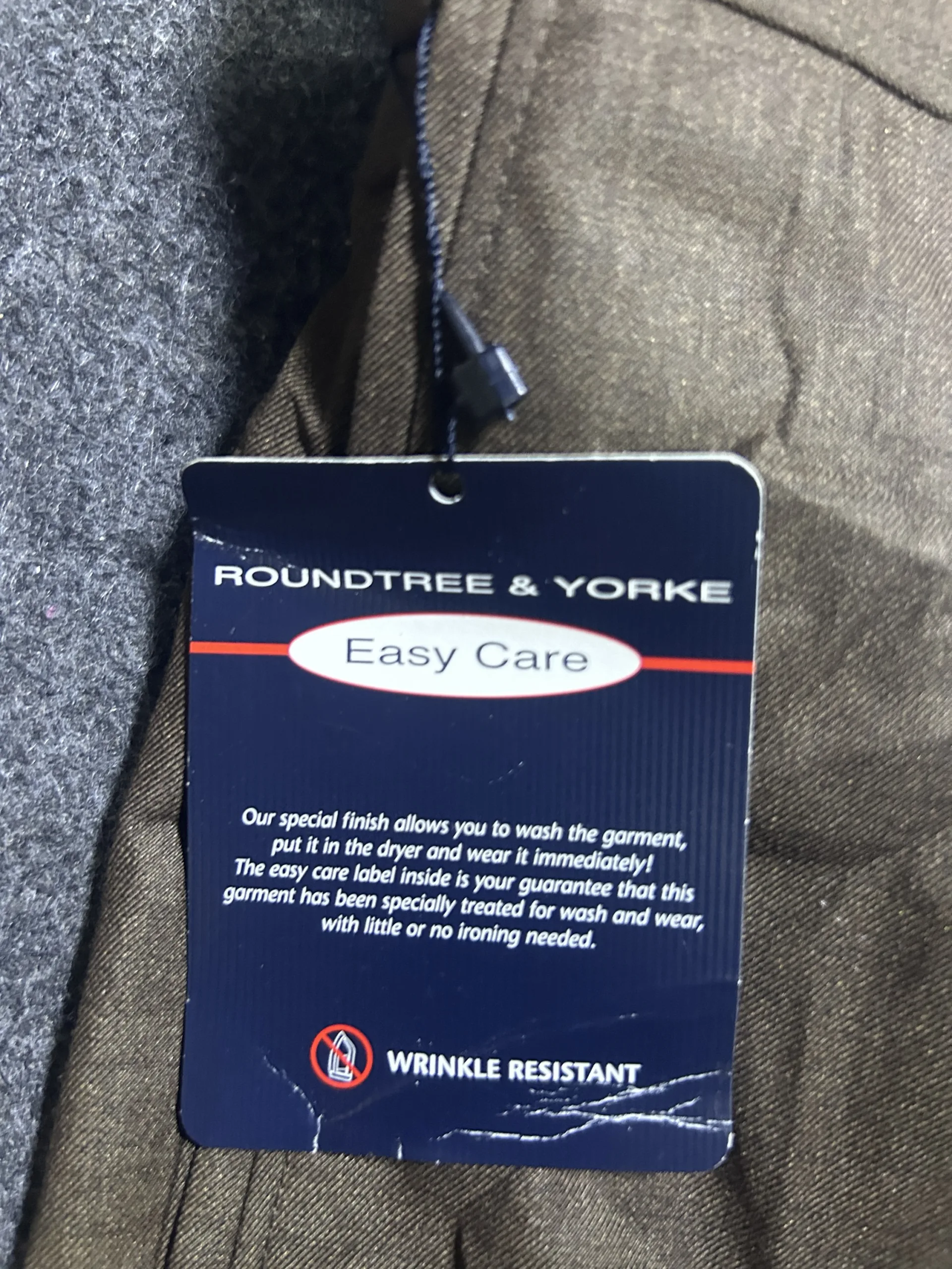 Roundtree &Amp; Yorke Easy Care Flat Front Dress Pants Brown | Xxl 6 online thrift store india