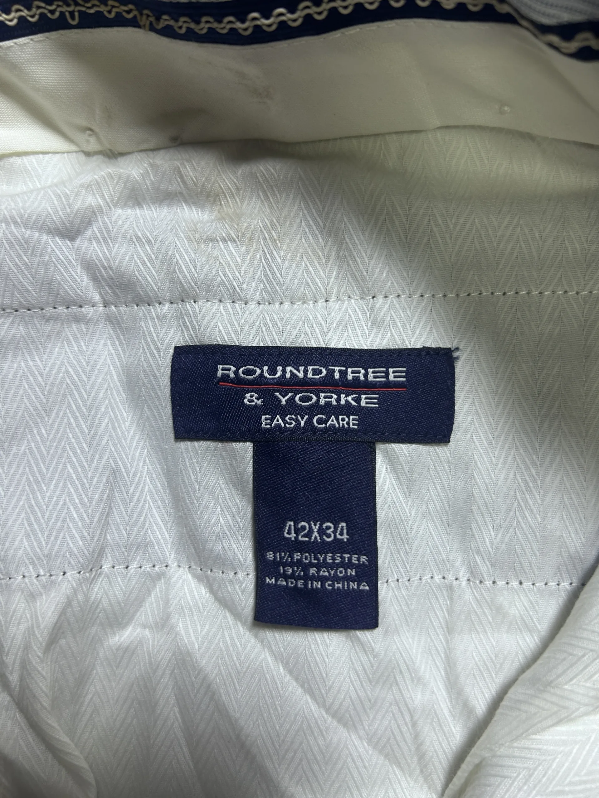 Roundtree &Amp; Yorke Easy Care Flat Front Dress Pants Brown | Xxl 4 online thrift store india