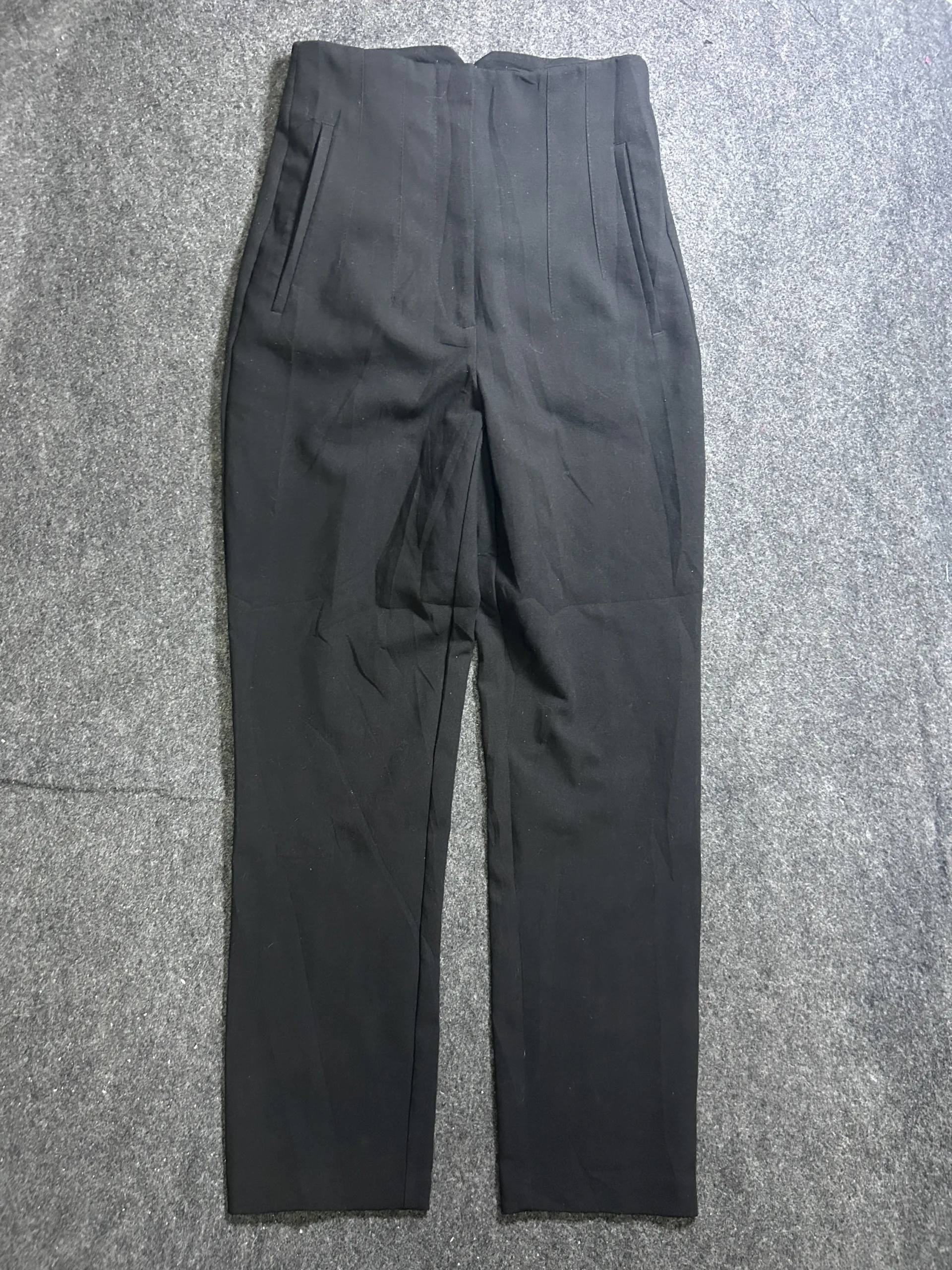 Zara Black Tailored Straight-Leg Trousers | Women’s Formal Pants | Size Xs 1 online thrift store india
