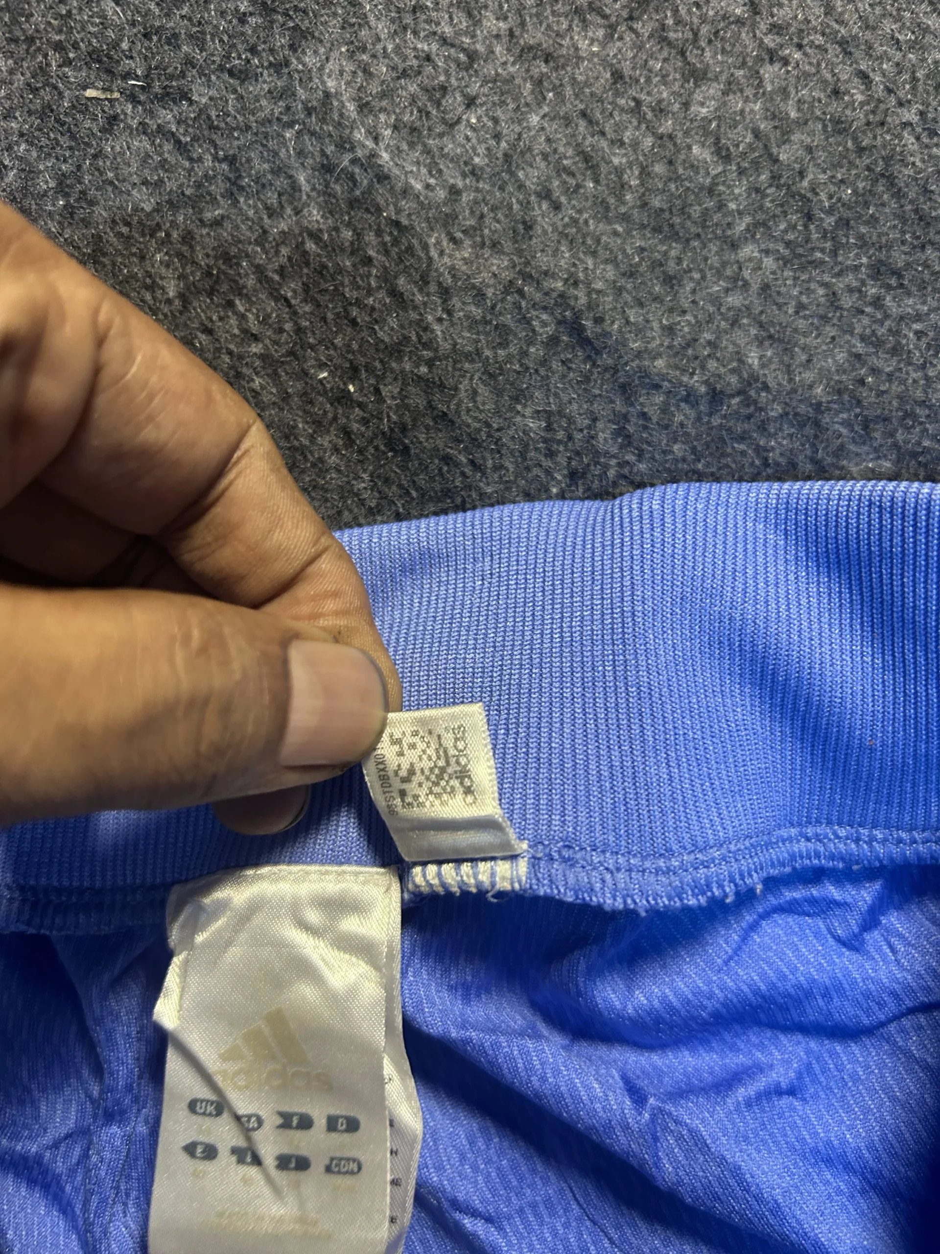 Adidas Blue 3-Stripes Athletic Shorts | Men’s Sports Shorts | Waist 34 5 Adidas shorts