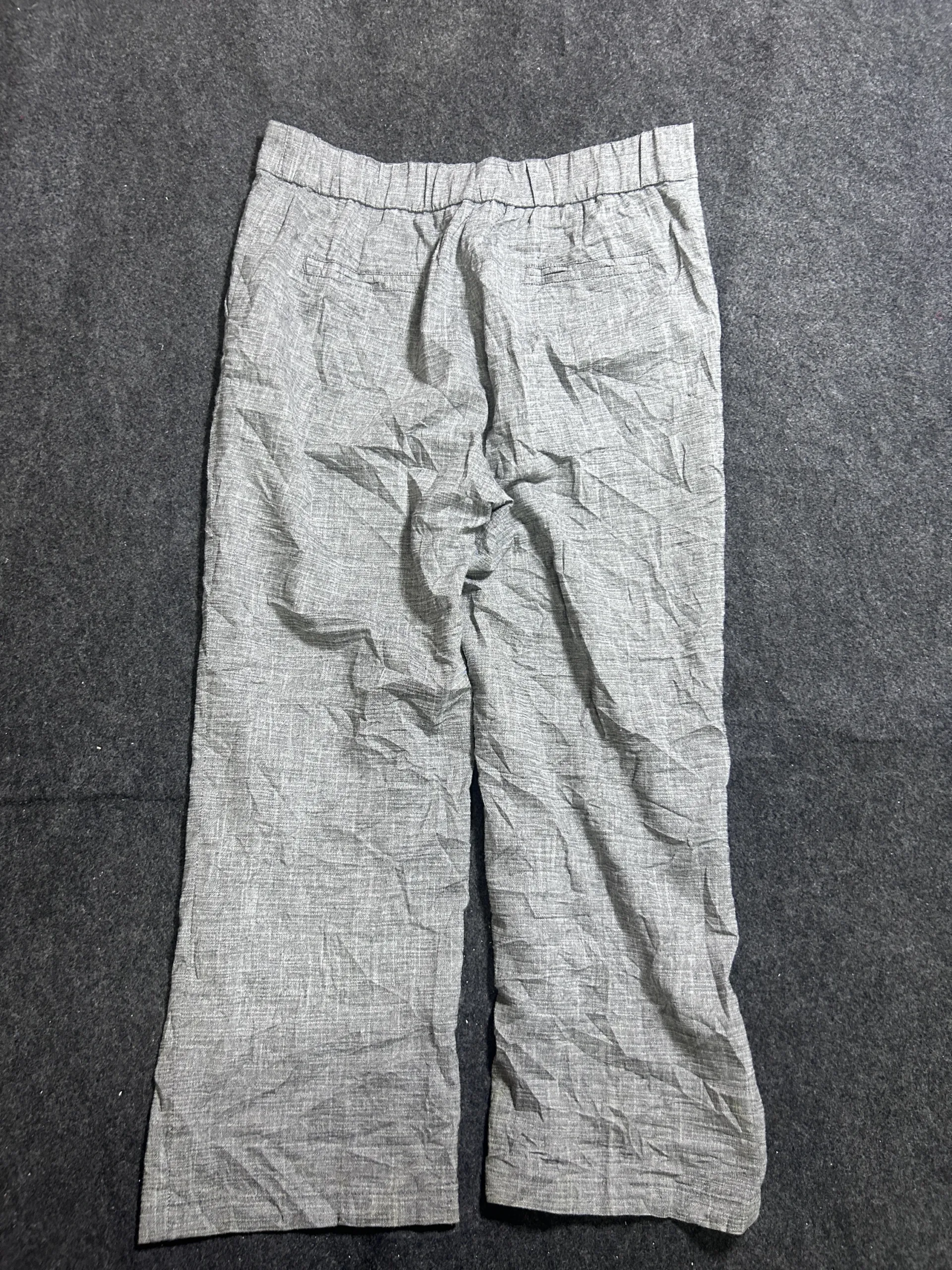 Jennu Korean Gray Textured Wide-Leg Casual Pants W 28 2 online thrift store india