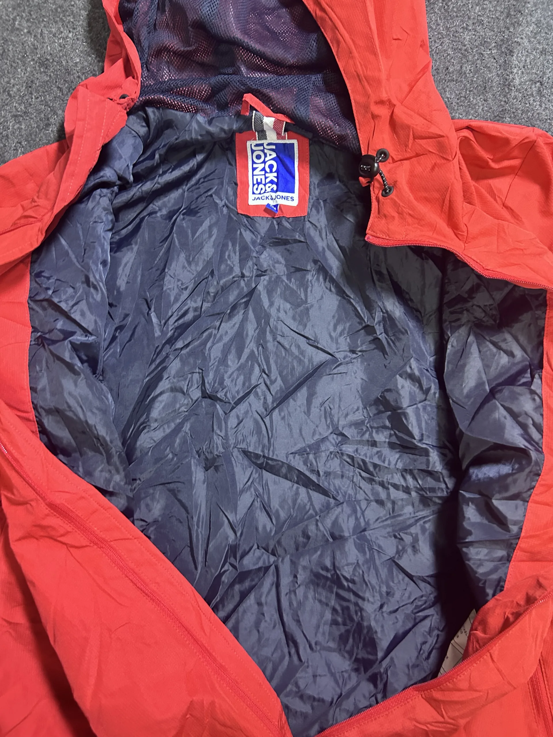 Jack &Amp; Jones Red Lightweight Waterproof Windbreaker Jacket S 6 thrift windbreakers india