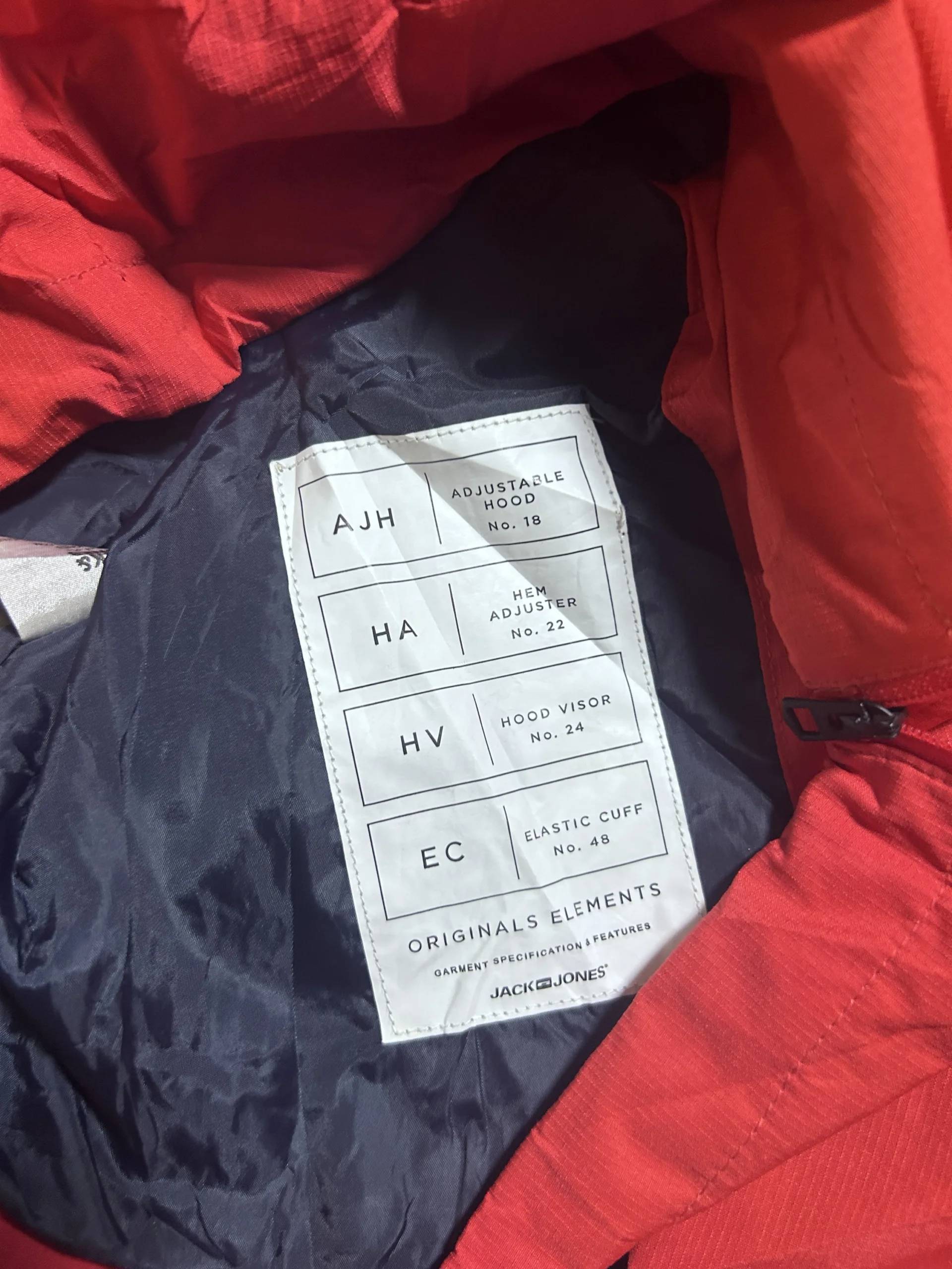 Jack &Amp; Jones Red Lightweight Waterproof Windbreaker Jacket S 9 thrift windbreakers india