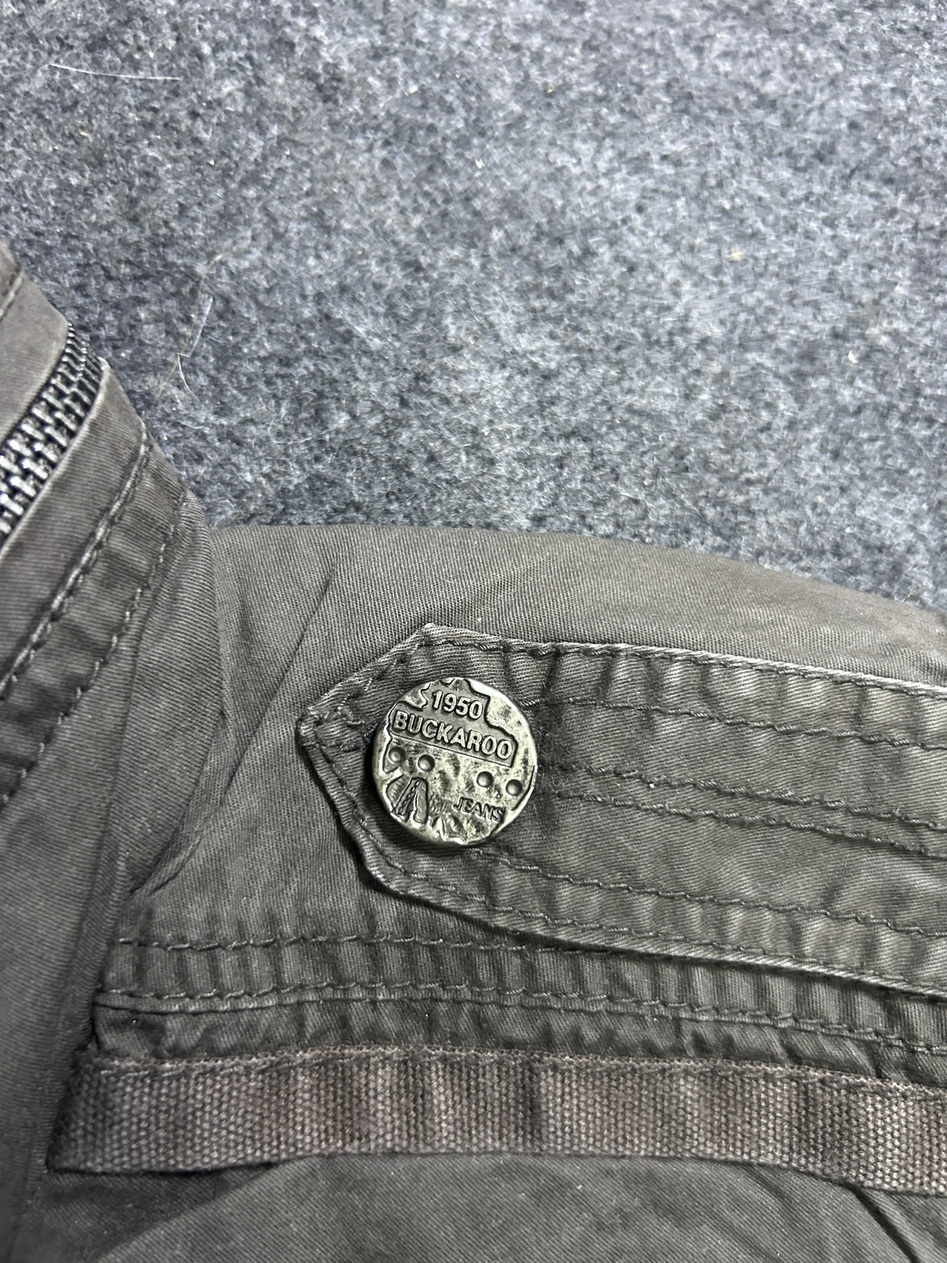 Buckaroo Jeans Vintage Military Utility Jacket Olive Green Multi-Pocket L 4 thrift jackets india