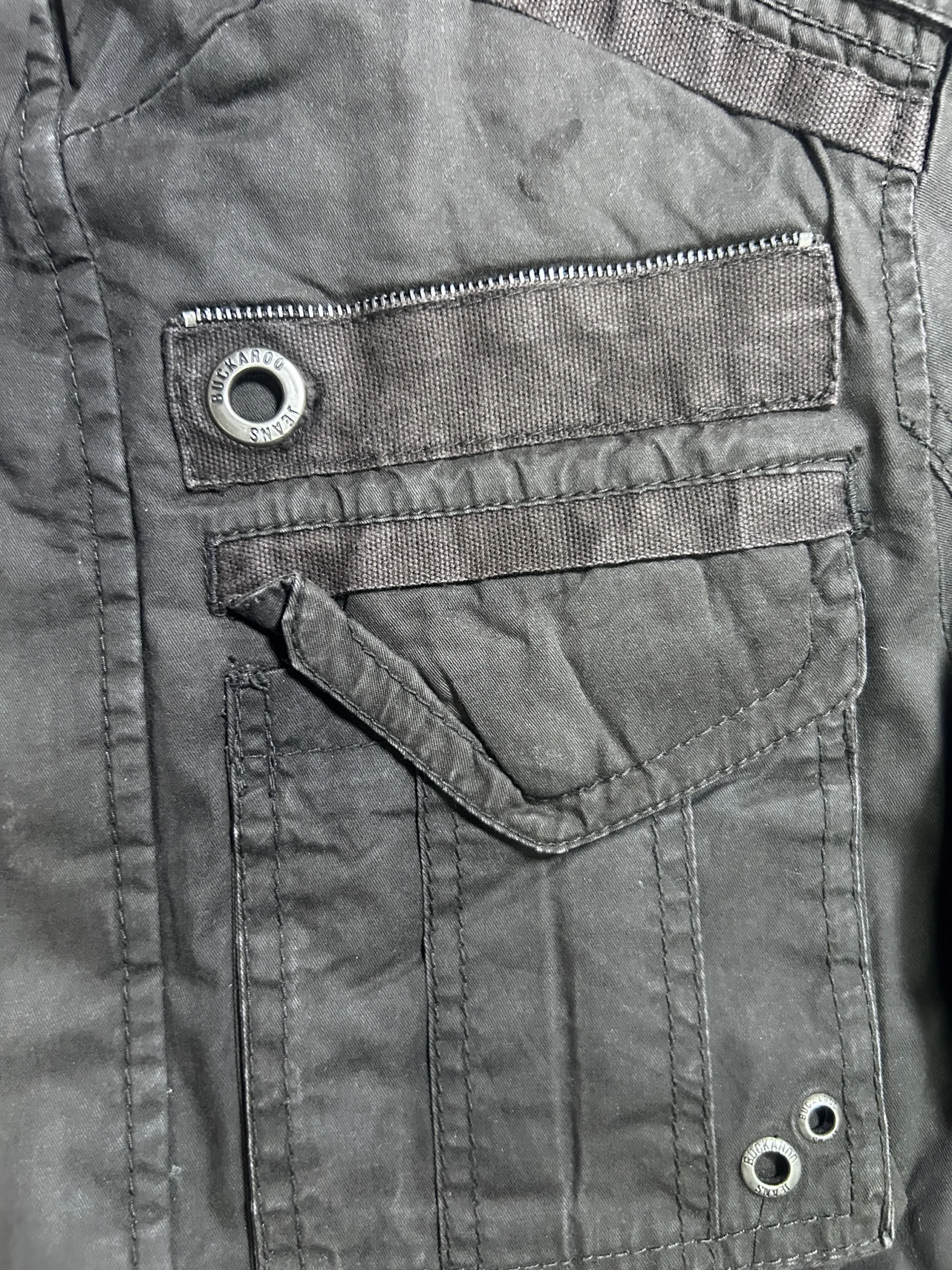 Buckaroo Jeans Vintage Military Utility Jacket Olive Green Multi-Pocket L 6 thrift jackets india