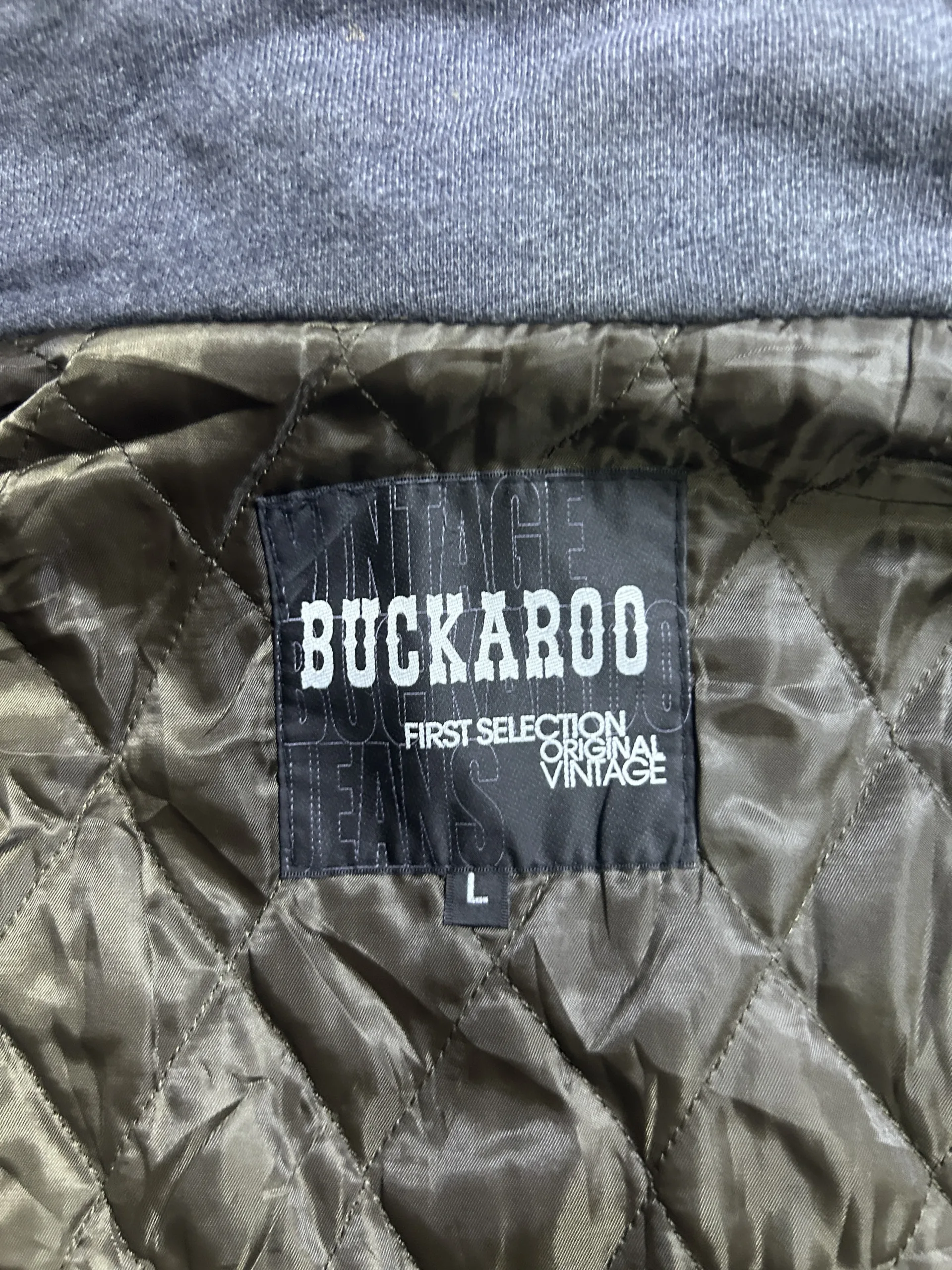 Buckaroo Jeans Vintage Military Utility Jacket Olive Green Multi-Pocket L 7 thrift jackets india