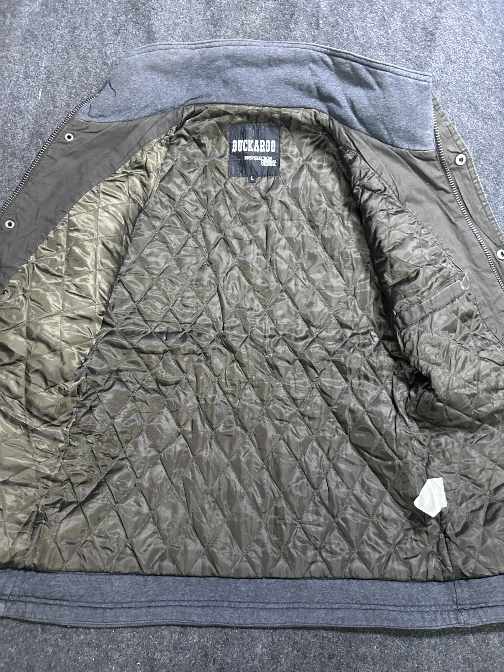 Buckaroo Jeans Vintage Military Utility Jacket Olive Green Multi-Pocket L 8 thrift jackets india